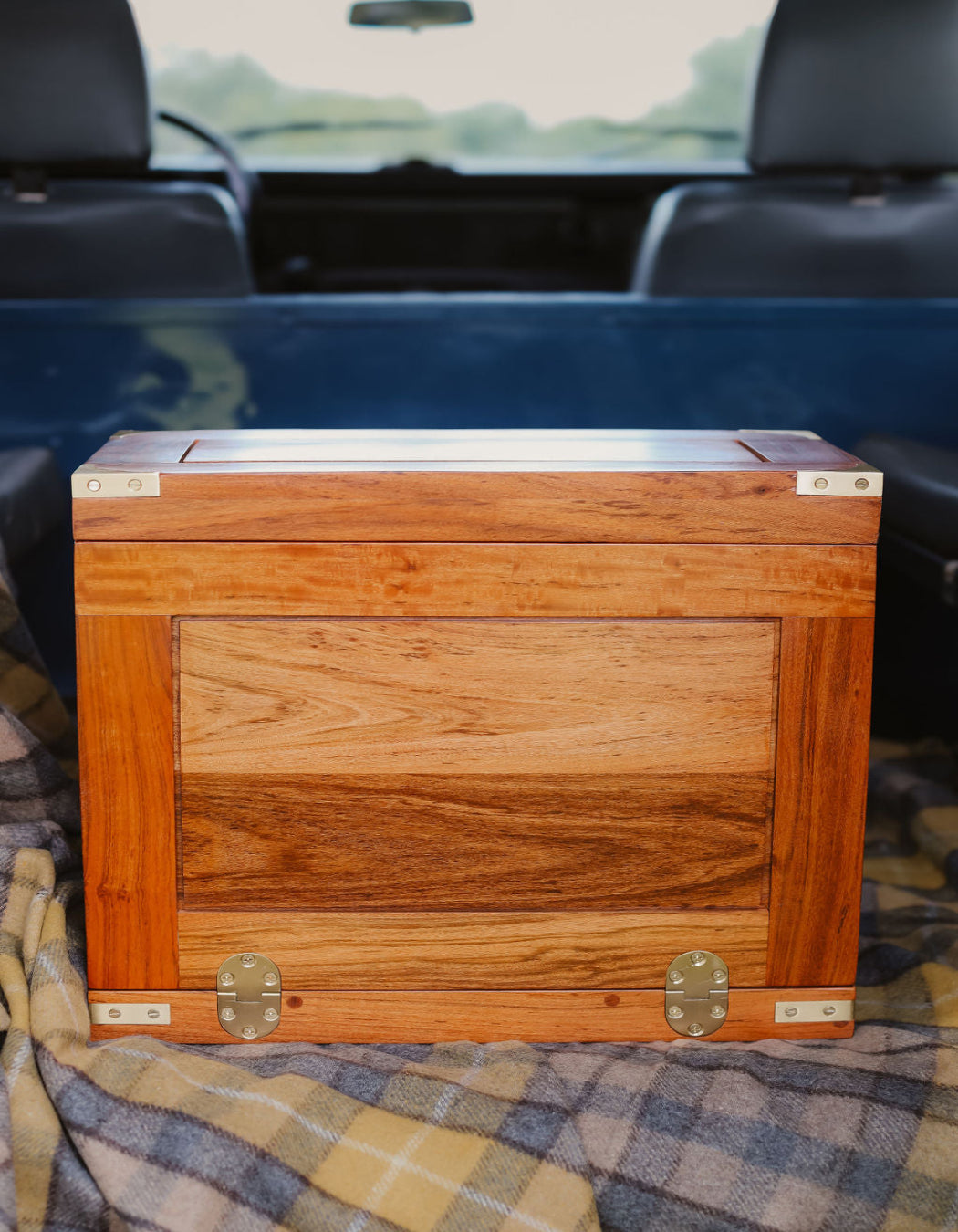 Handcrafted Teak Camp Field Bar with Solid Brass Fittings