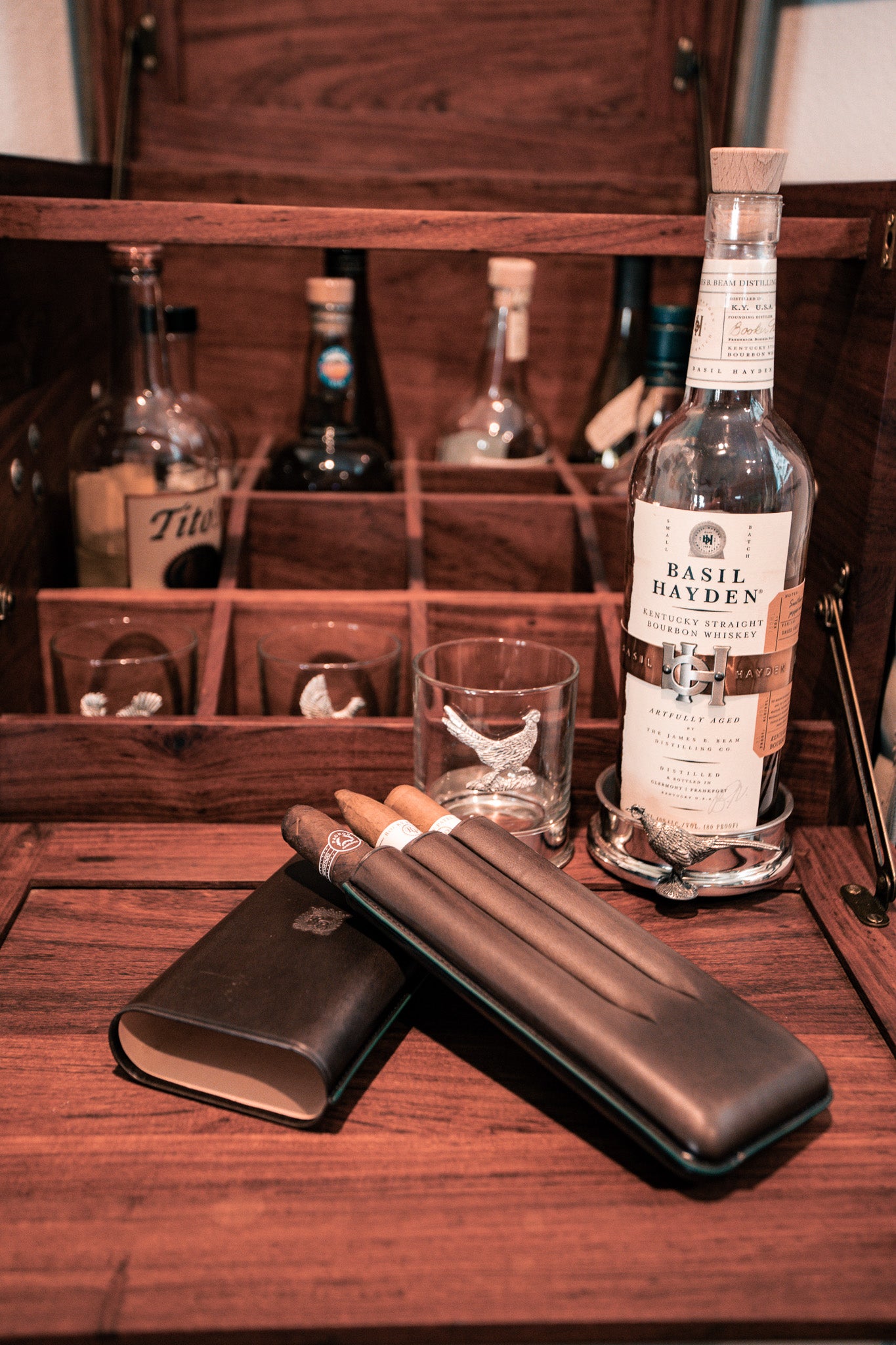 3 Cigar Leather Case
