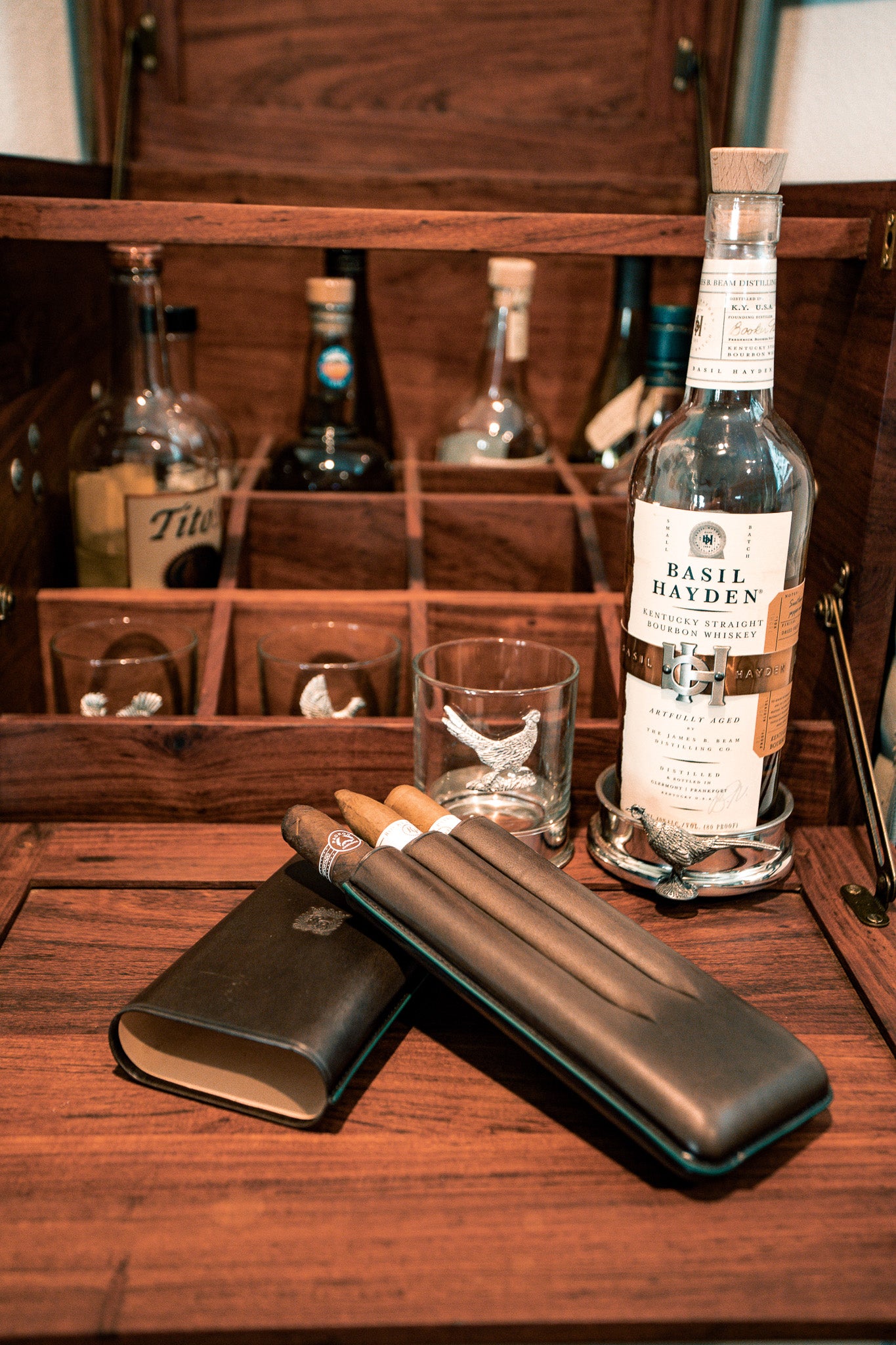 3 Cigar Leather Case