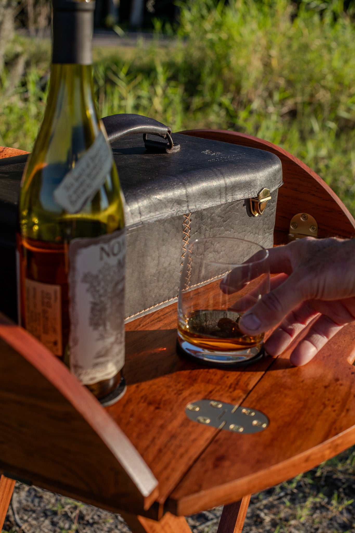 Field Traditions Leather Whiskey Case