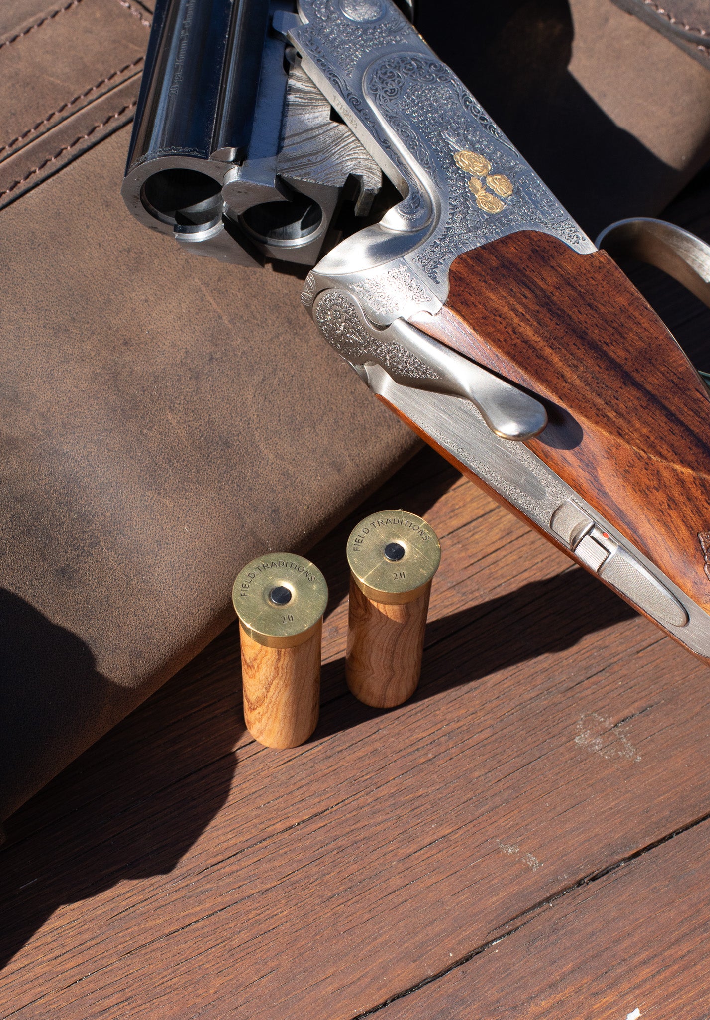 Field Traditions Premium Snap Caps - Brass & Olive Wood 12-, 20-, 28- Bore