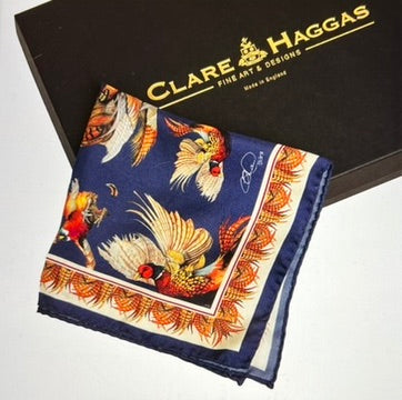 Turf War Pocket Square Navy