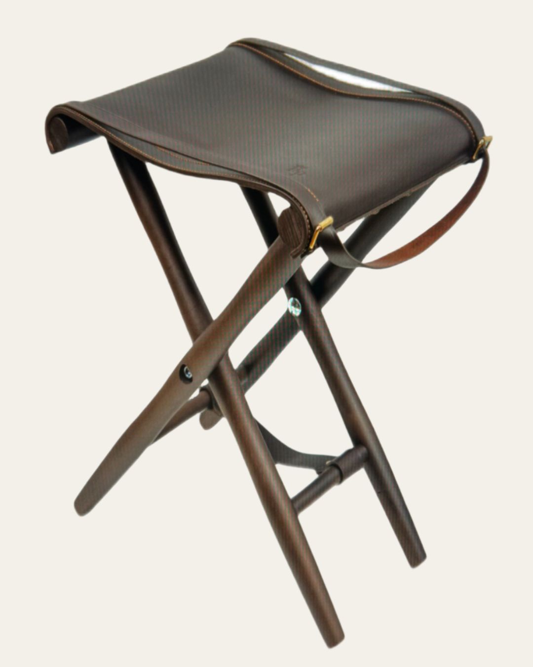 Alcon Foldable Leather Field Seat – Handmade Cowhide Tripod Chair