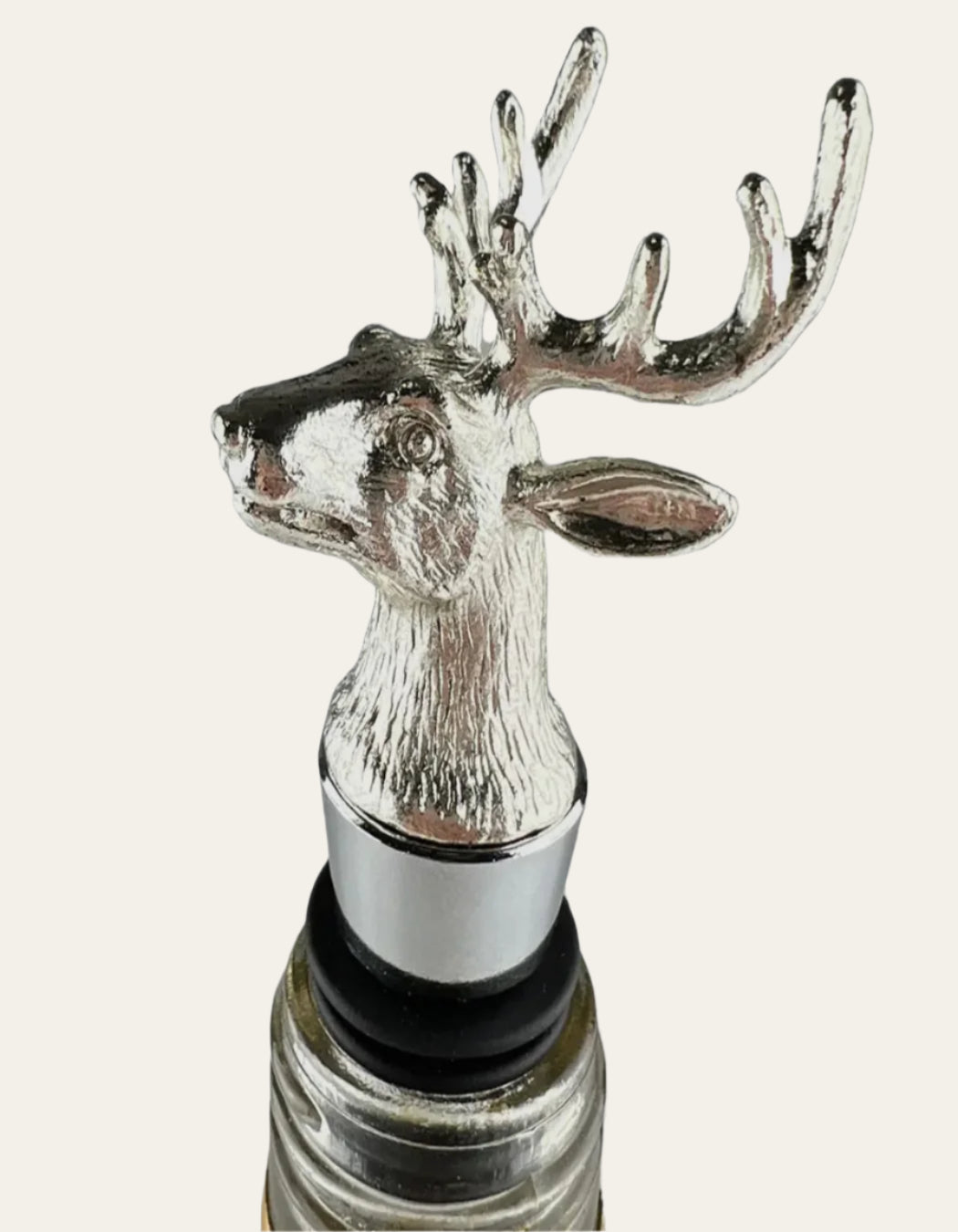 Stag Bottle Stopper - Stainless Steel