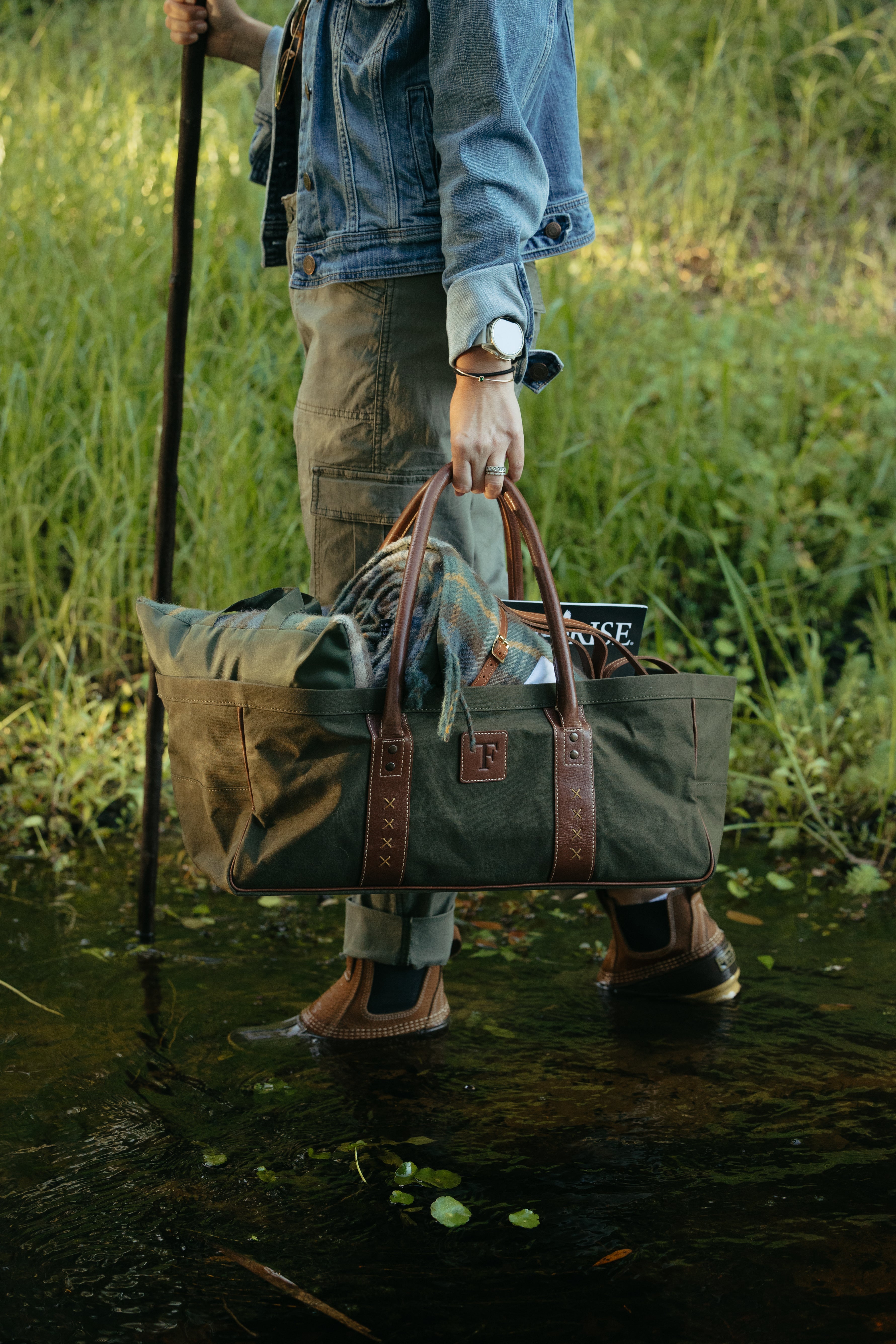 Field Traditions Heritage Canvas and Leather Multipurpose Tote