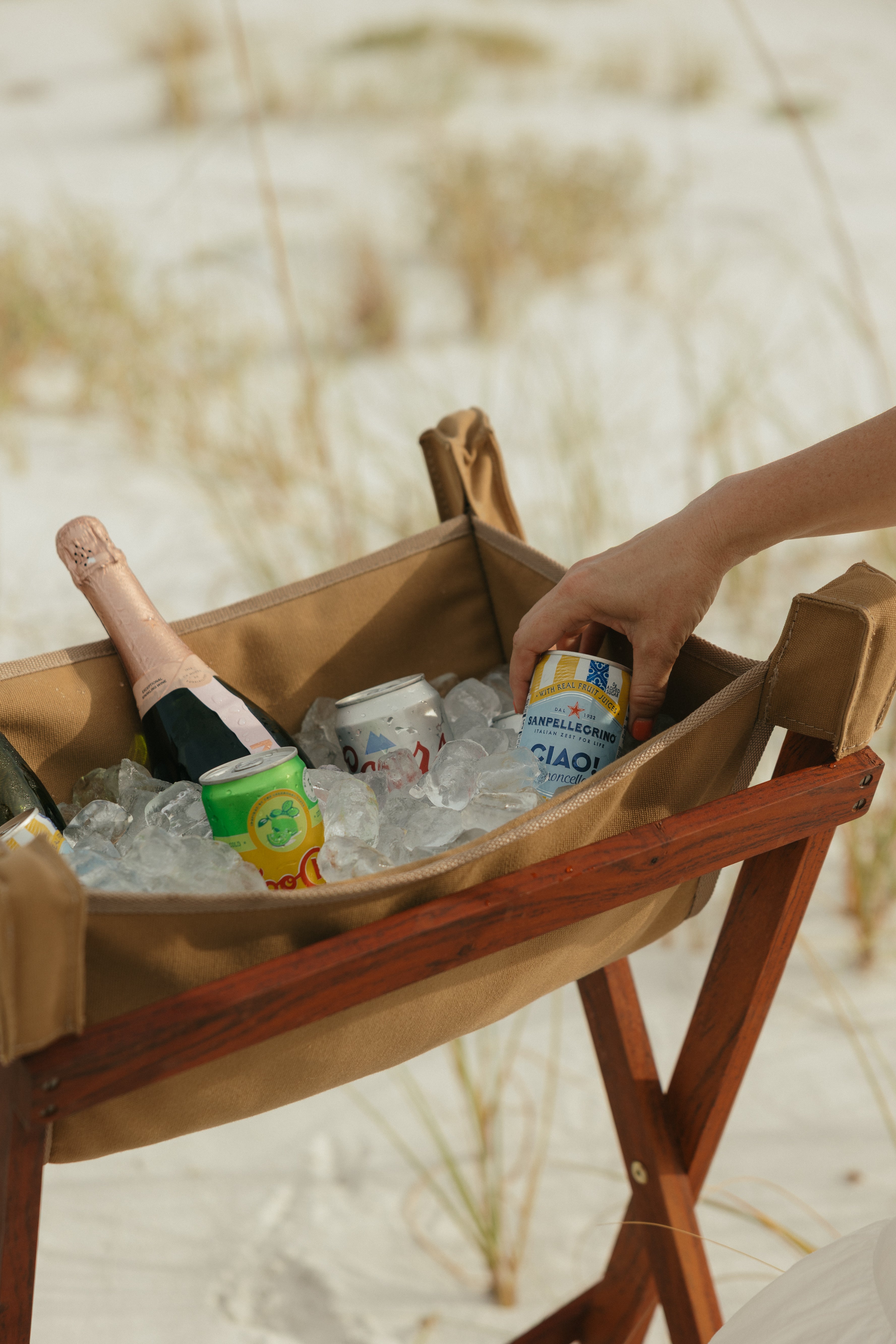 Safari Canvas Campaign Double Wine Cooler & Wash Stand