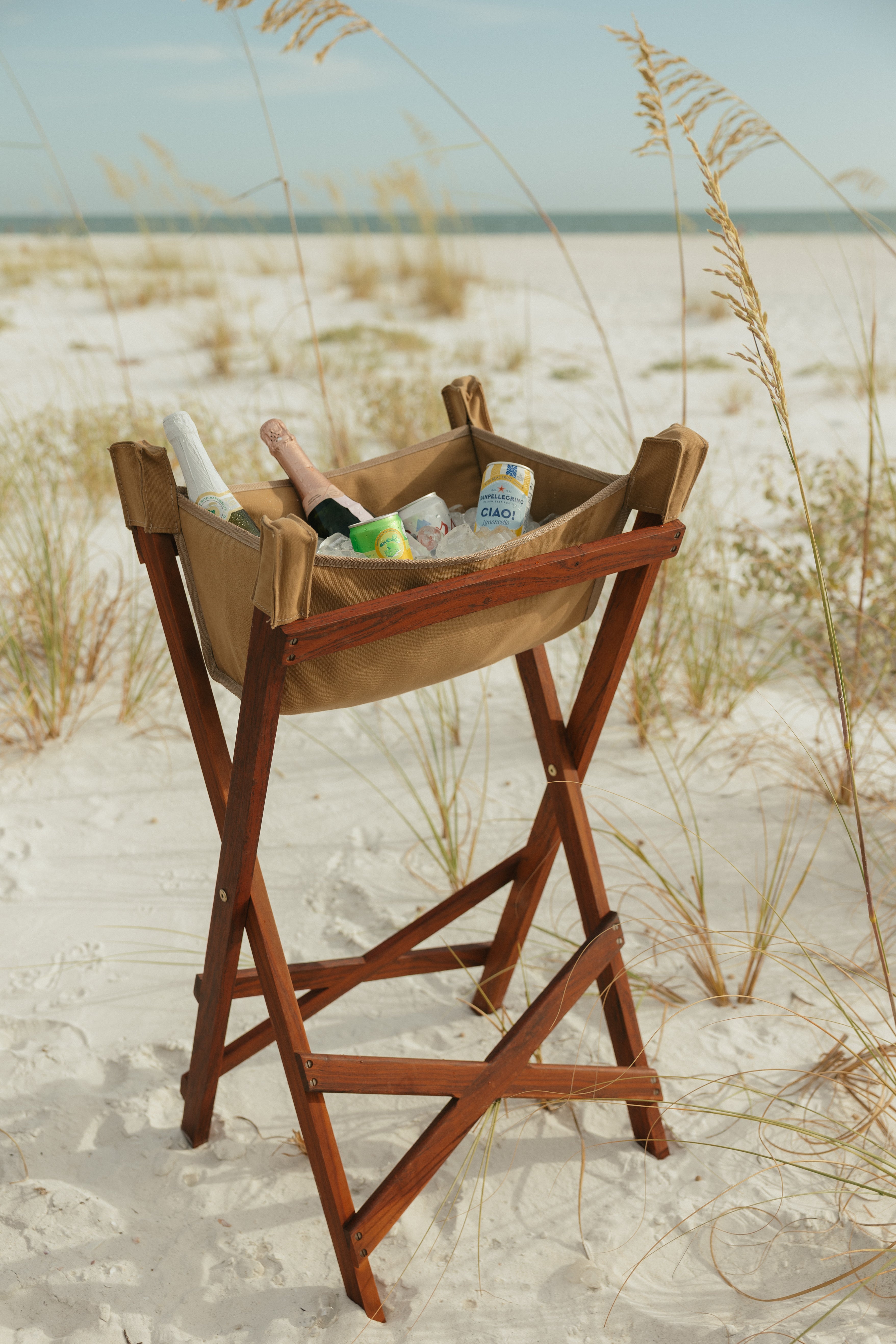 Safari Canvas Campaign Double Wine Cooler & Wash Stand