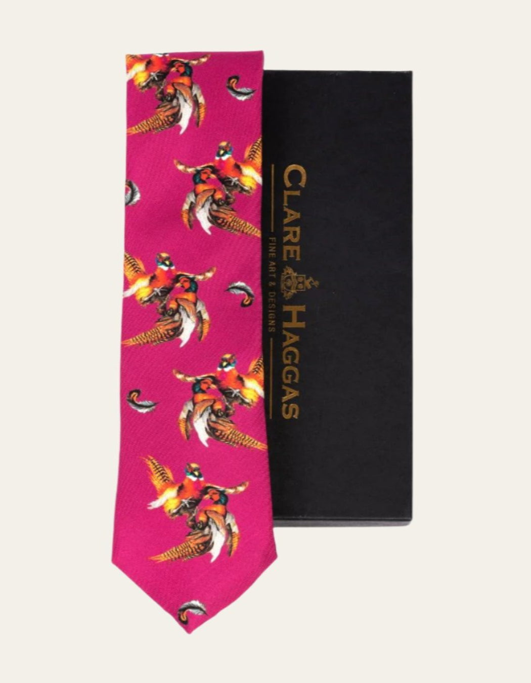 Clare Haggas Mens Turf War Silk Tie Anniversary Edition - Mulberry