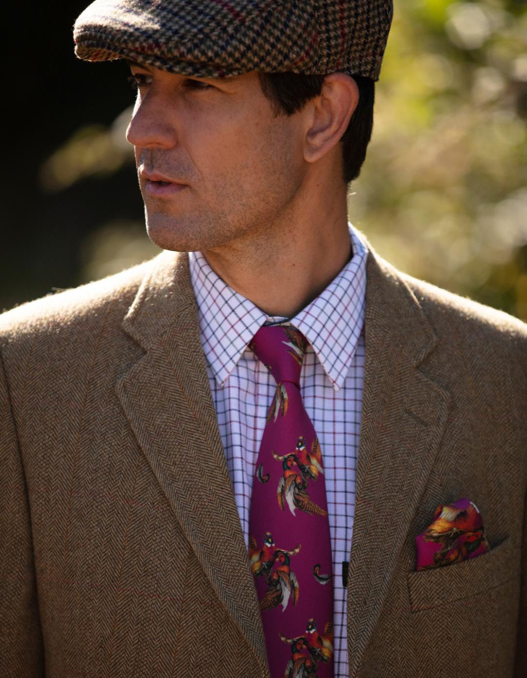 Clare Haggas Mens Turf War Silk Tie Box Set - Mulberry