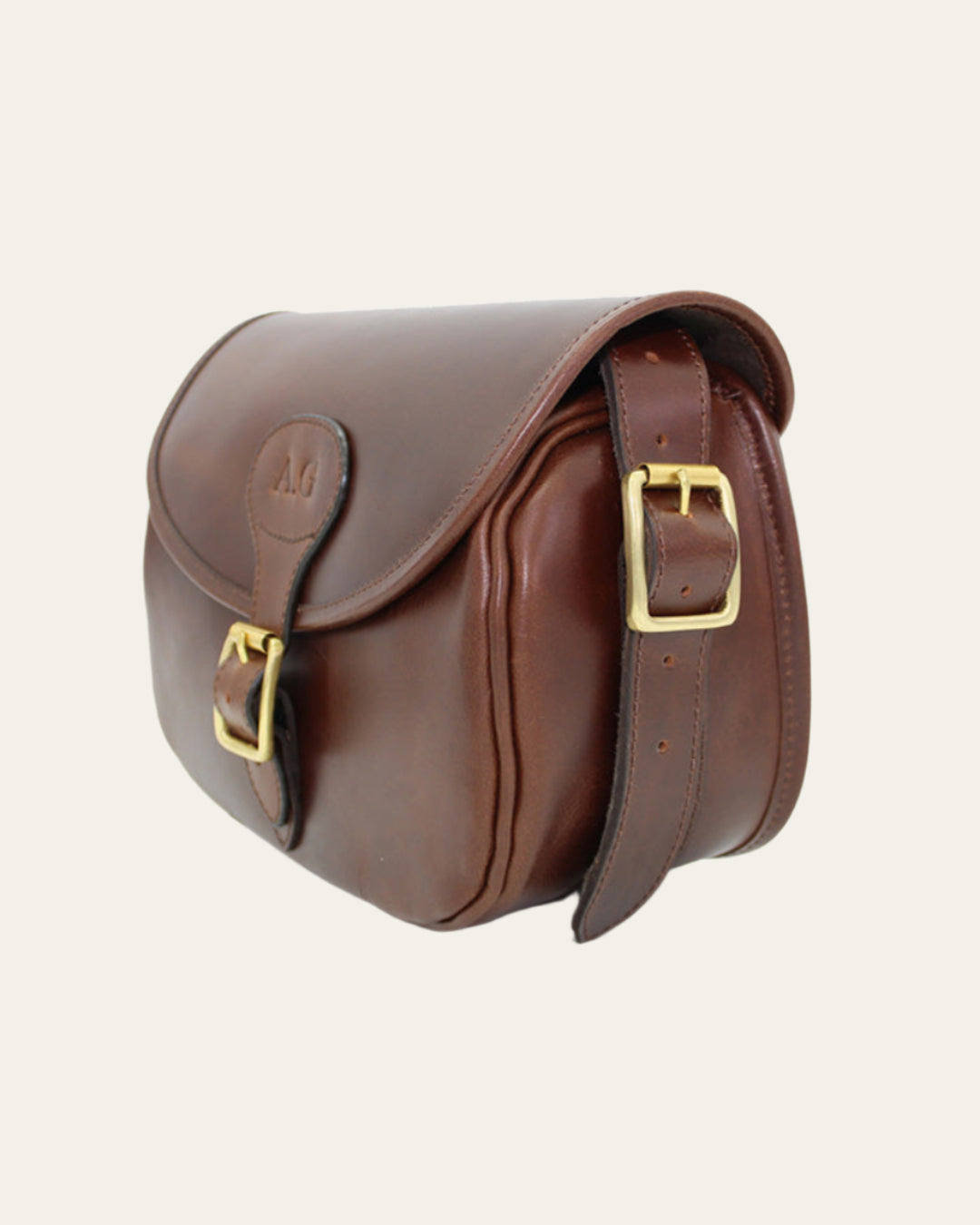 Cognac Cartridge Bag Side View Plain2.