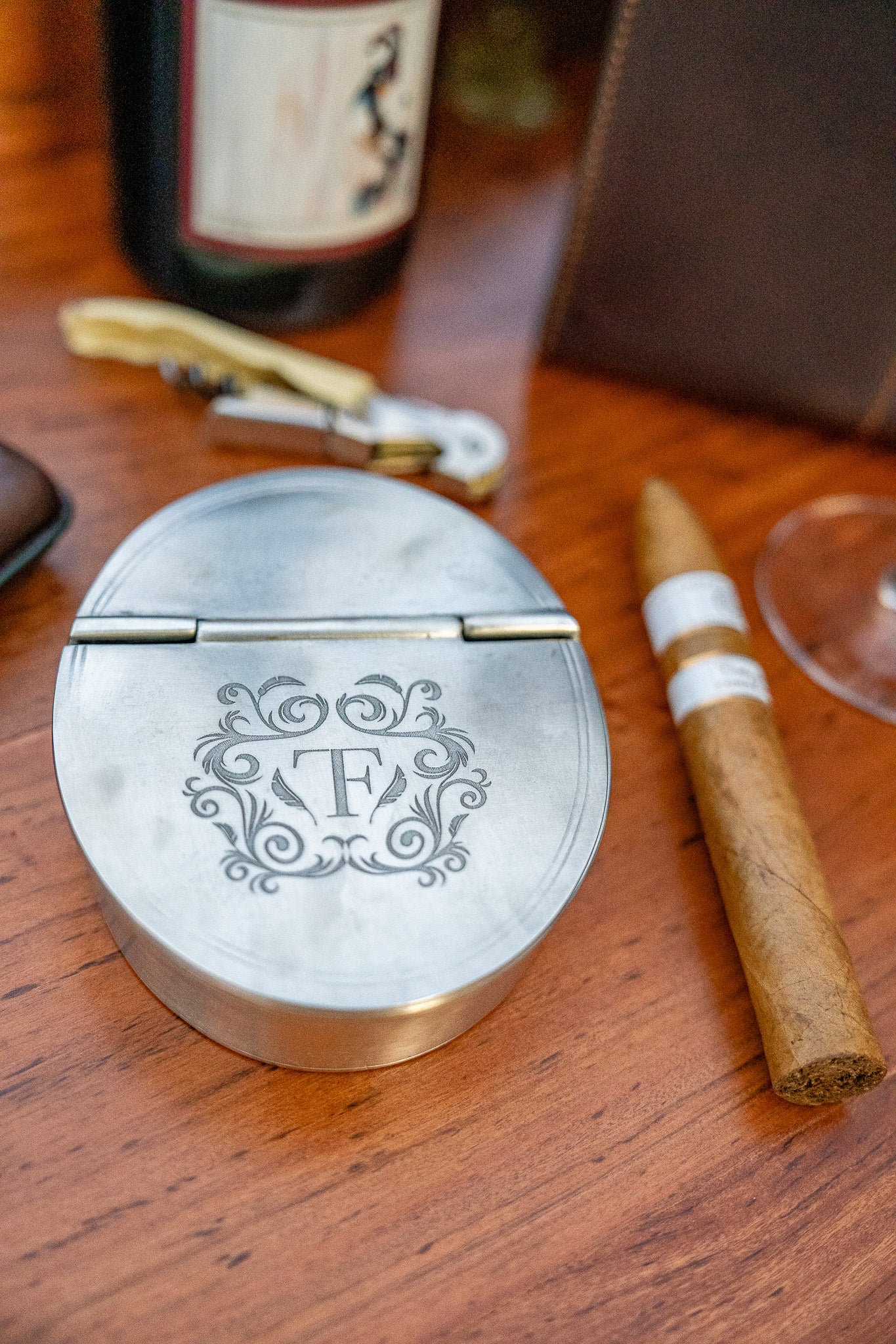 Field Traditions Pewter Ashtray With Lid