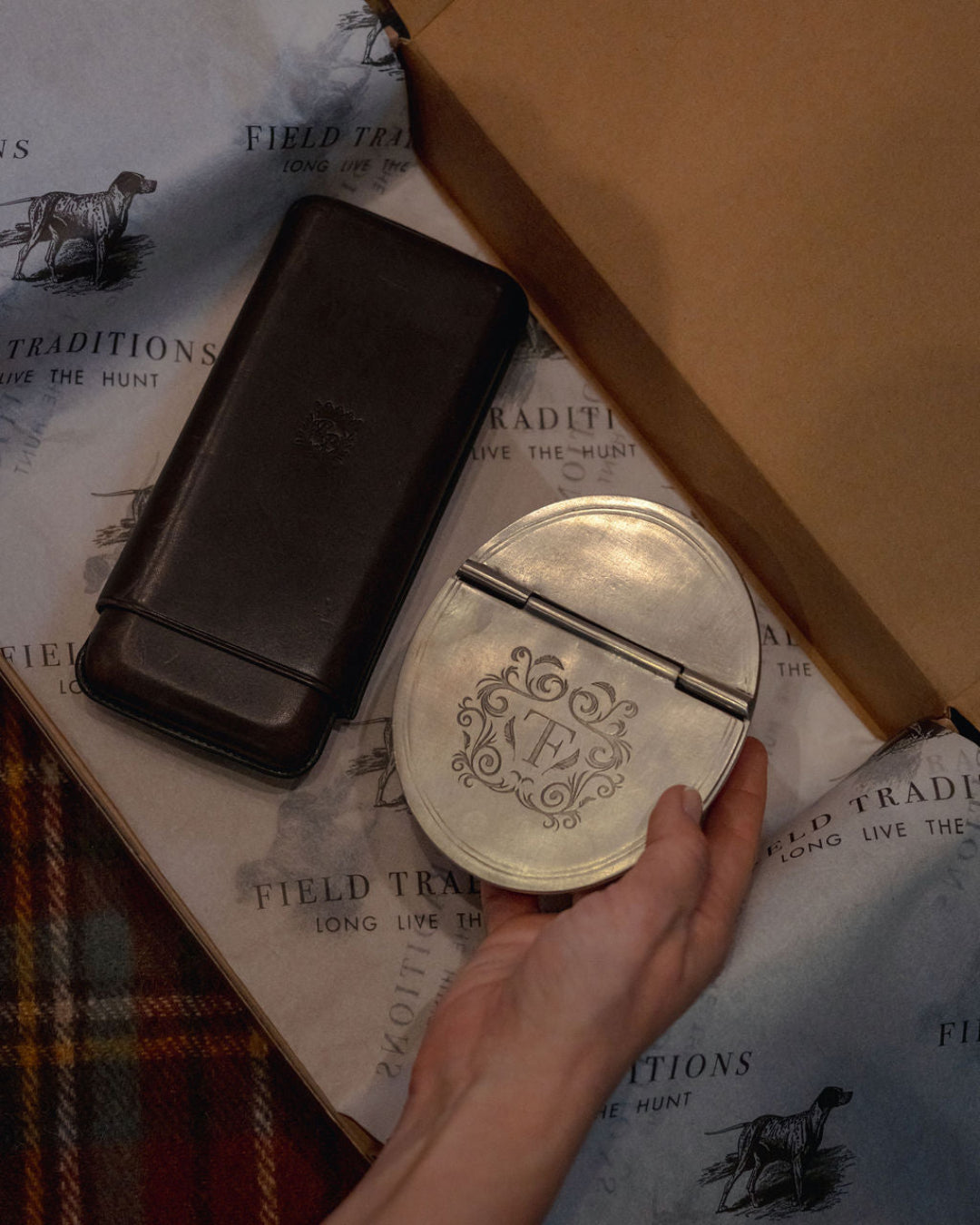 Field Traditions Pewter Ashtray With Lid