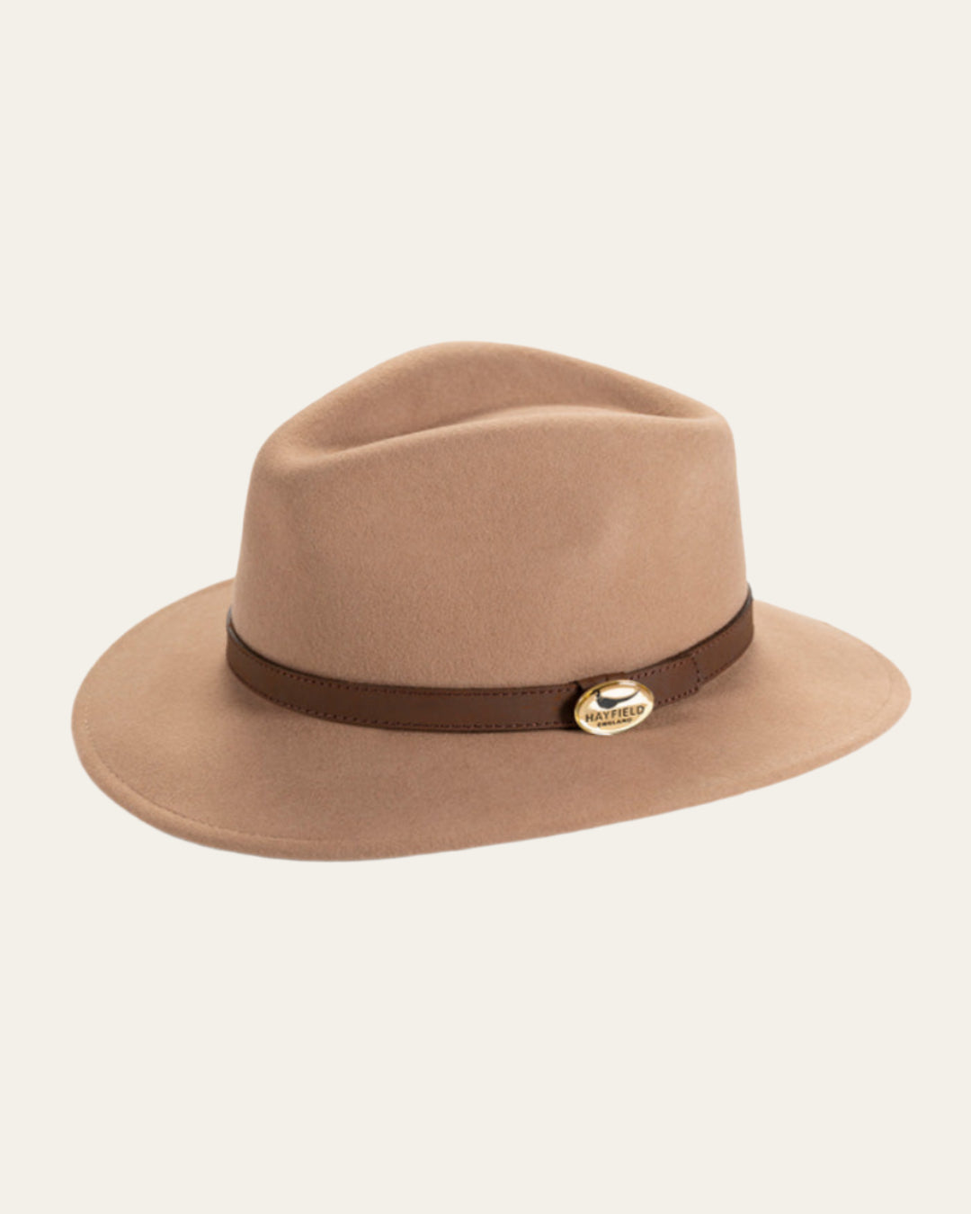 Fedora - Camel with brown leather band