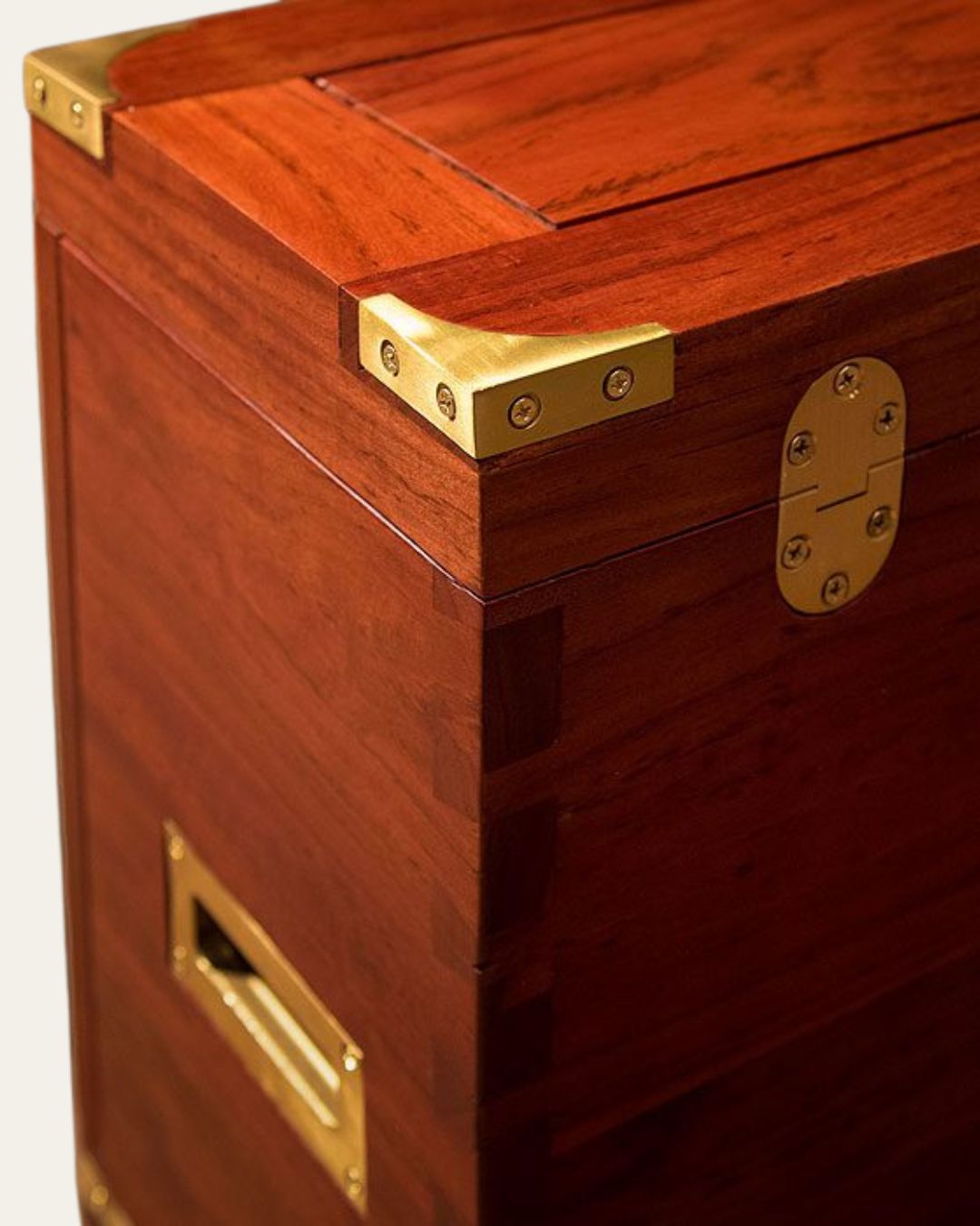 Handcrafted Teak Camp Field Bar with Solid Brass Fittings