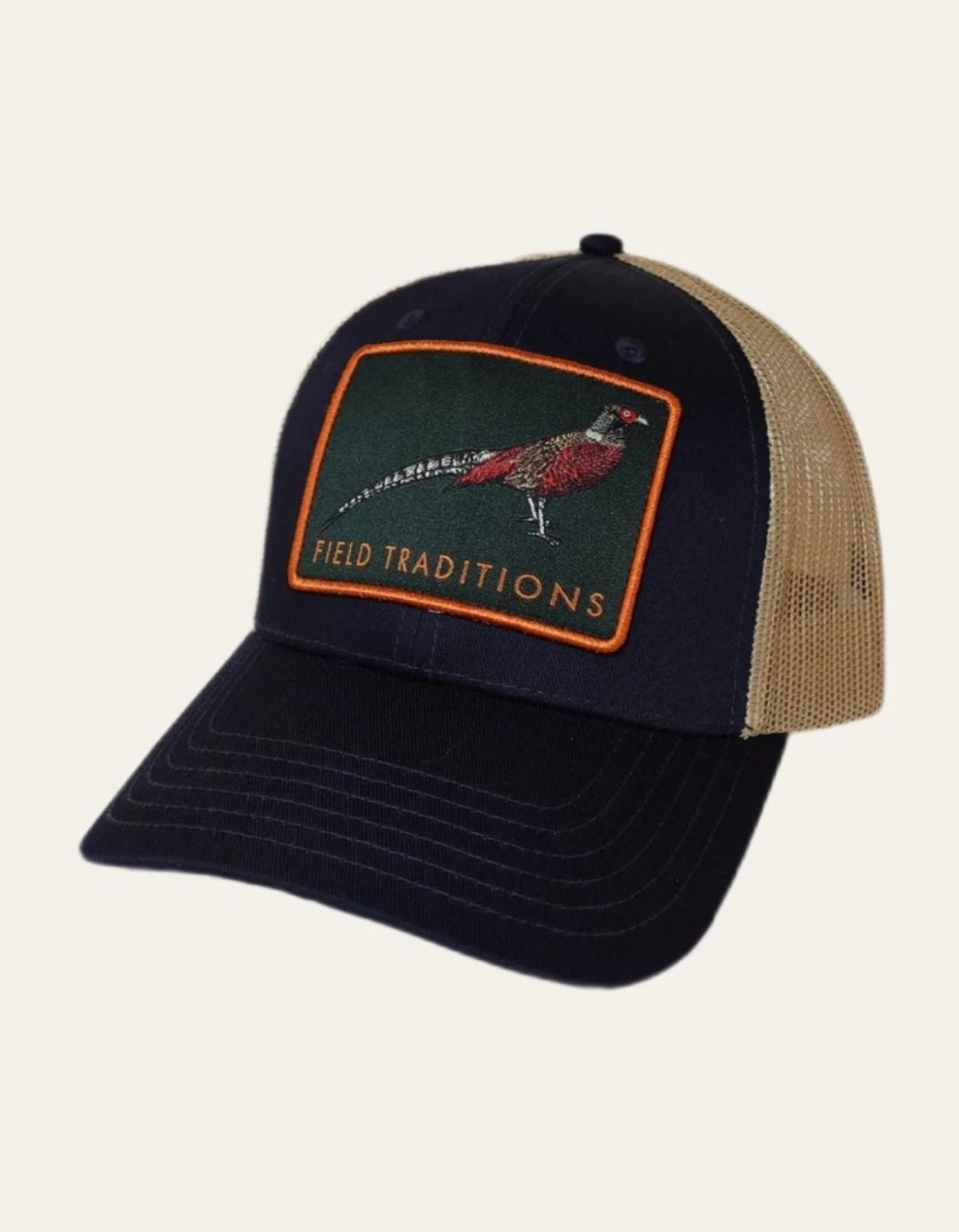 Field Traditions Navy Pheasant Trucker Ball Cap