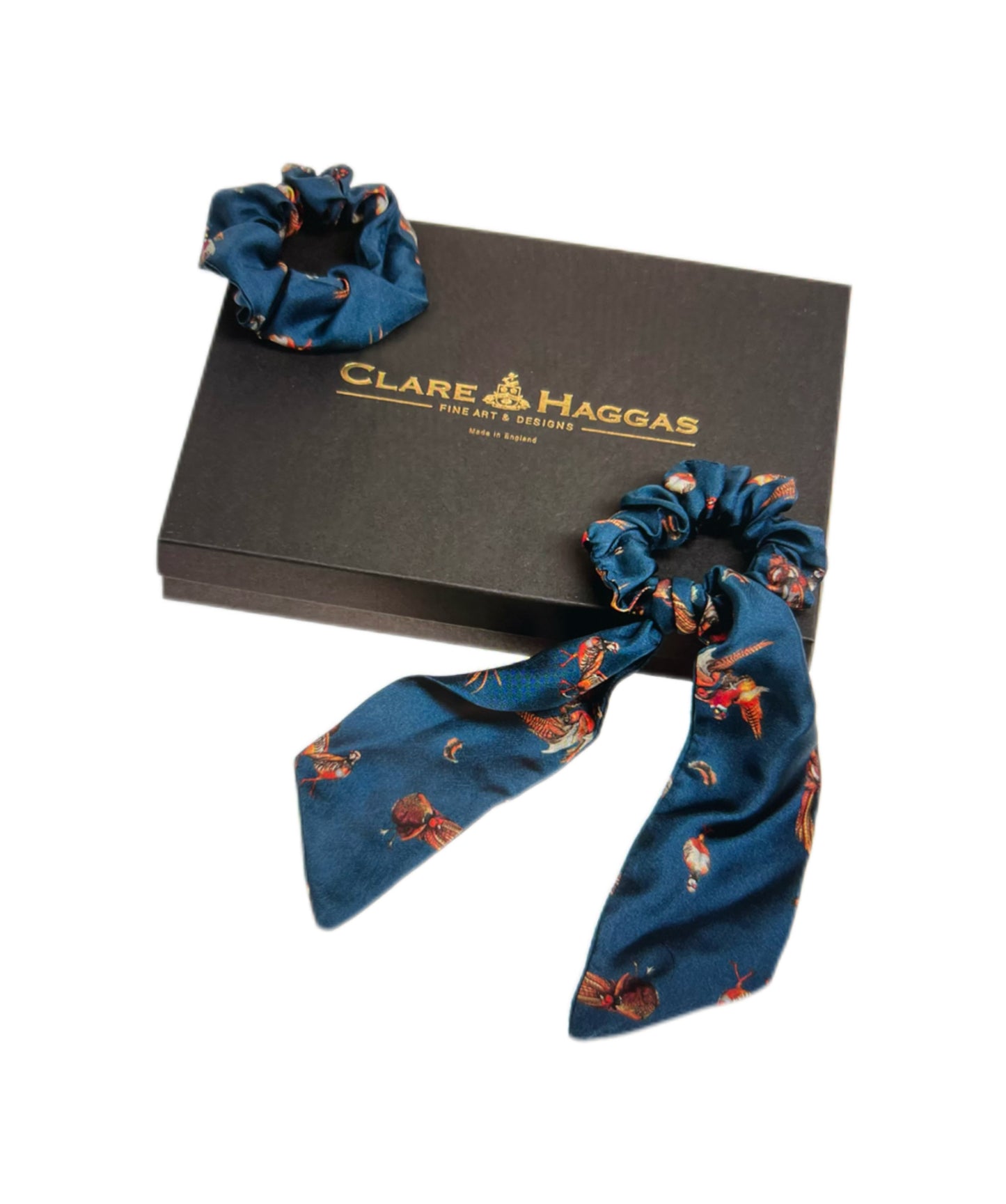 Navy Game Bird Scrunchie - Medium Tail