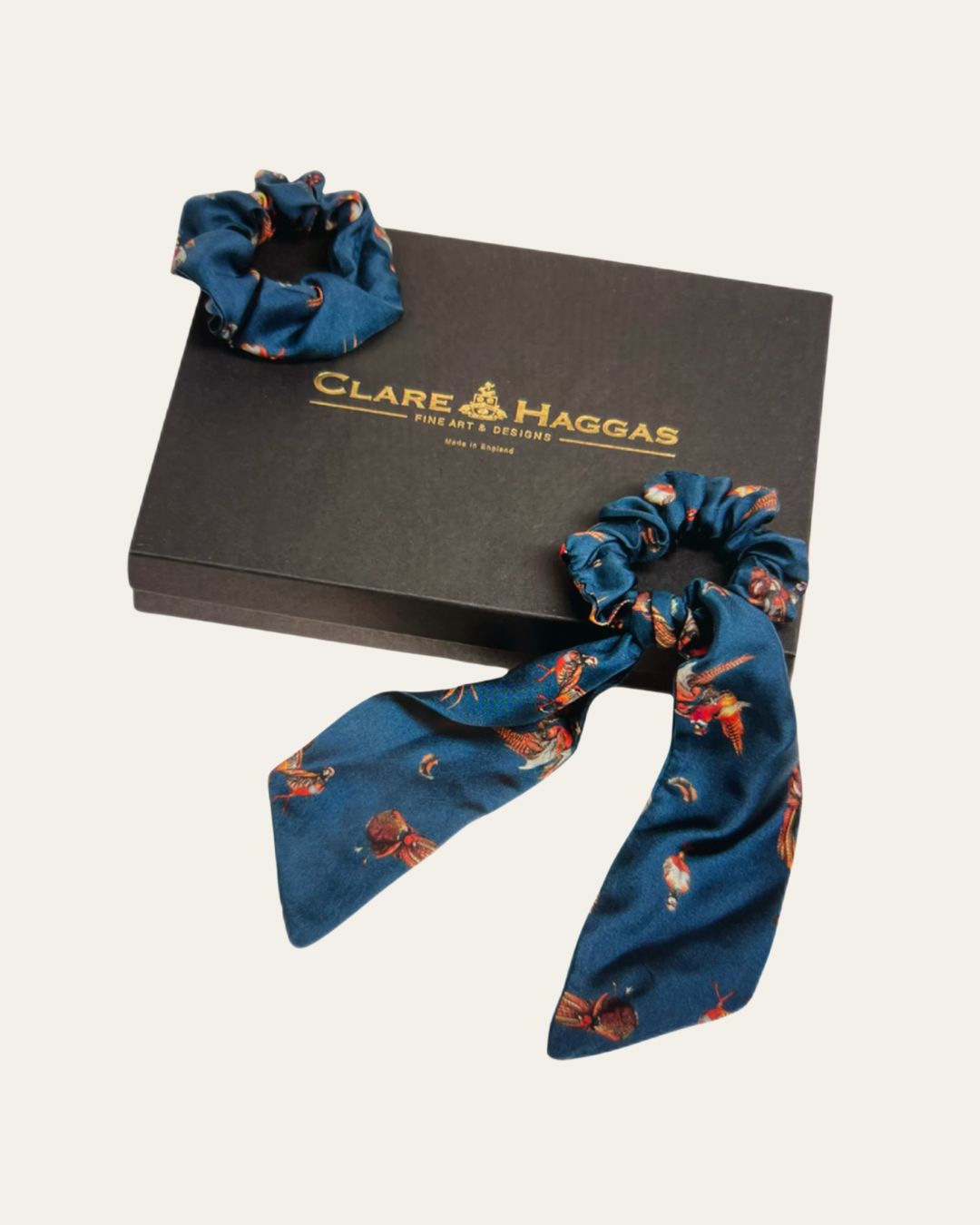 Navy Game Bird Scrunchie - Medium Tail