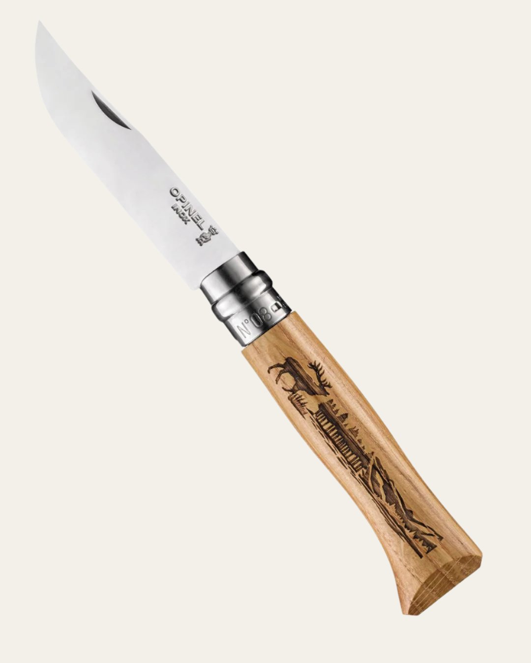 Opinel No 8 Animalia Knife - Elk