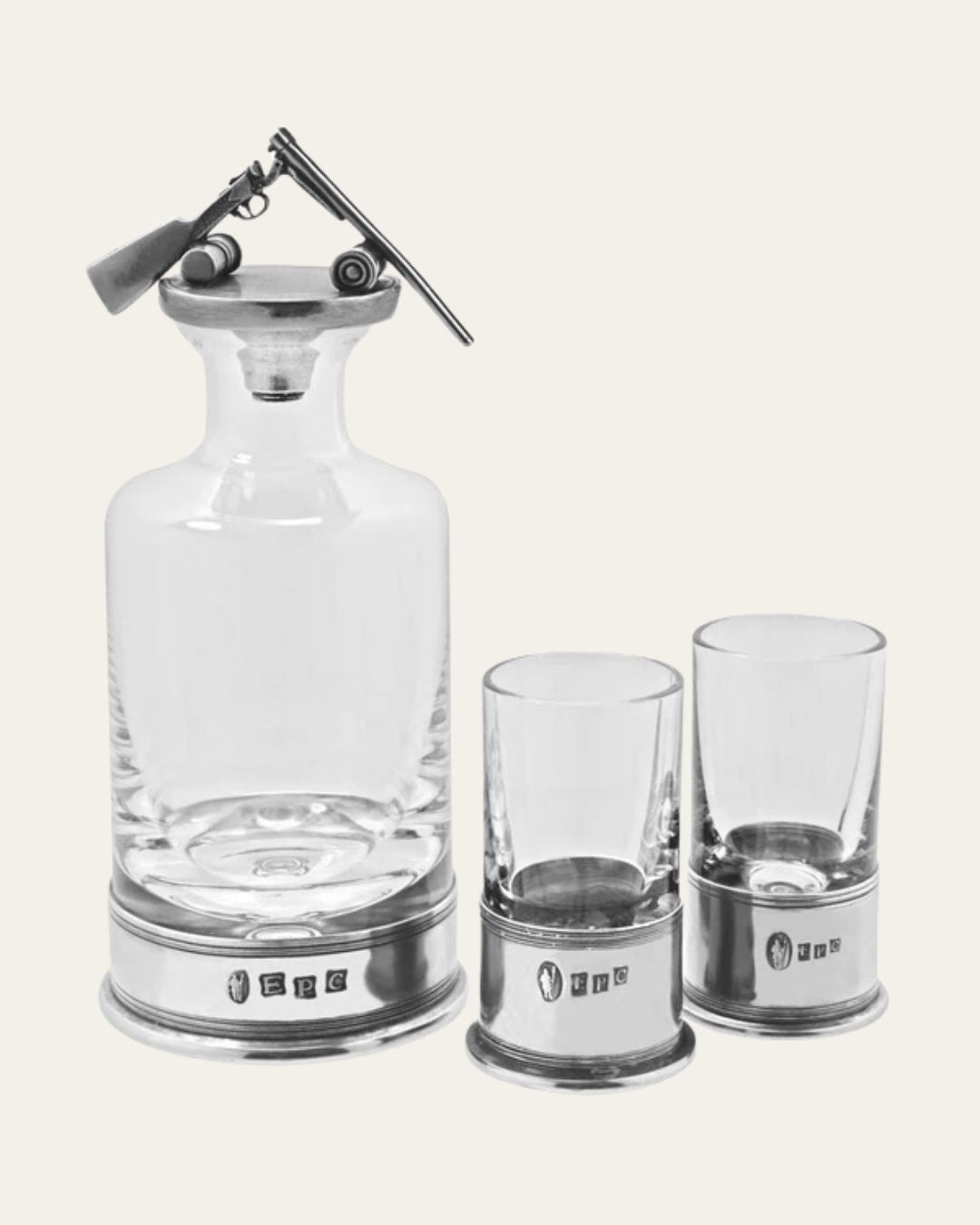 Pewter Shotgun Mini Decanter - 180ml