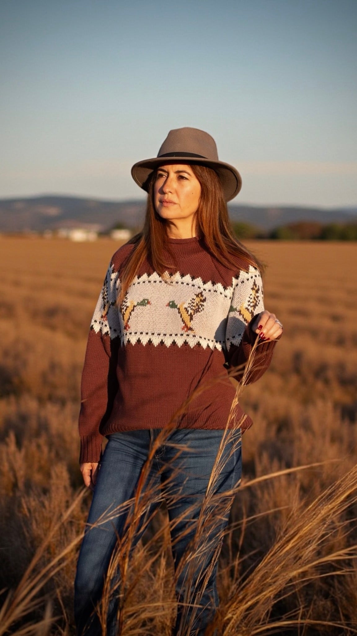 Grey Fedora Hat with Black Leather Band