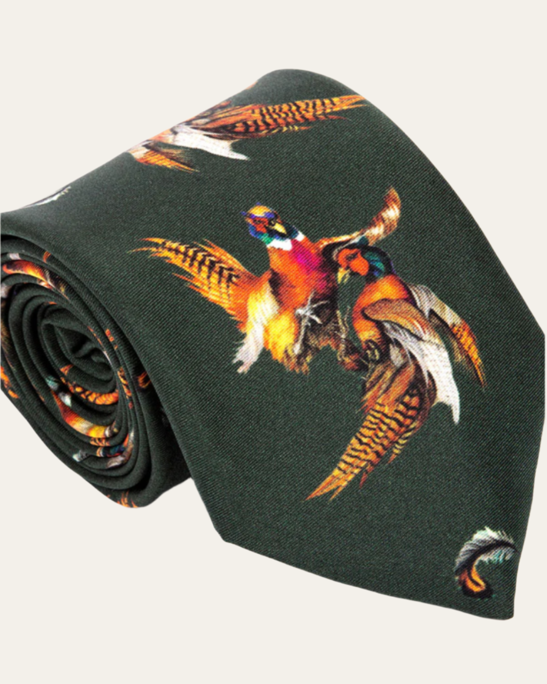 Turf War silk tie khaki