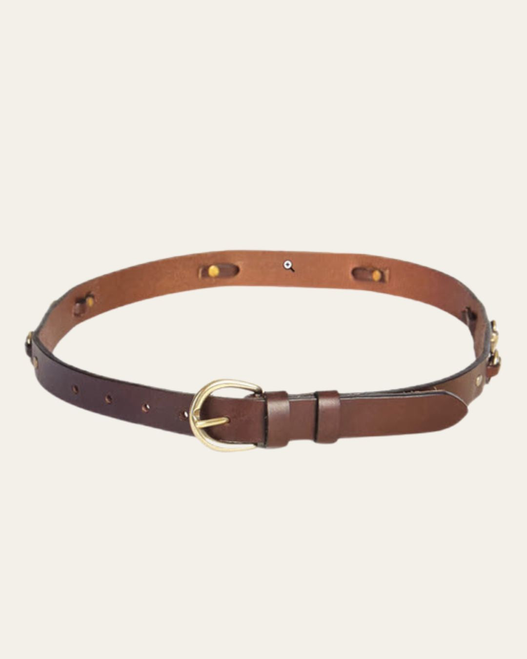 Handcrafted Ascot Bit Leather Belt with Equestrian Detailing