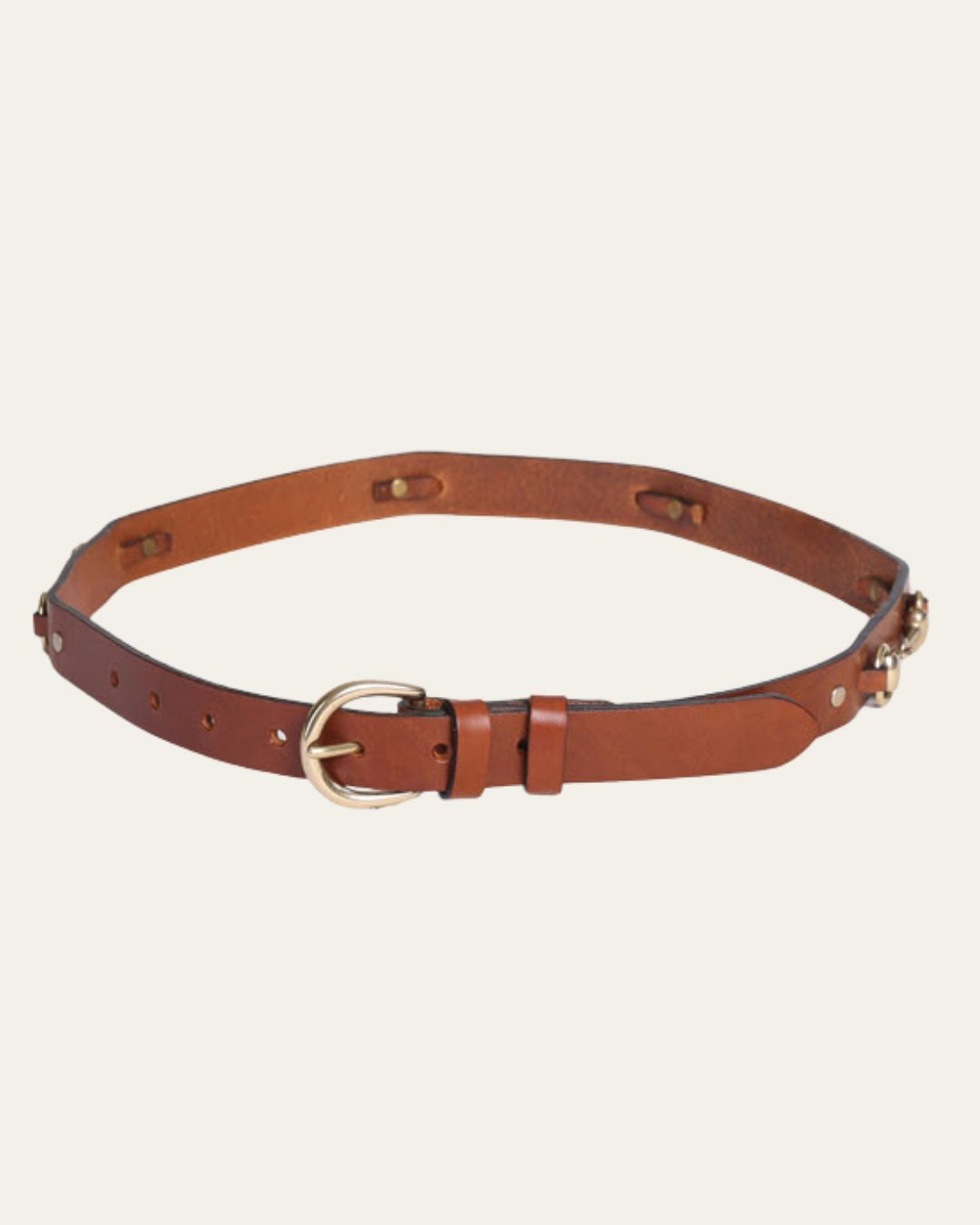 Handcrafted Ascot Bit Leather Belt with Equestrian Detailing