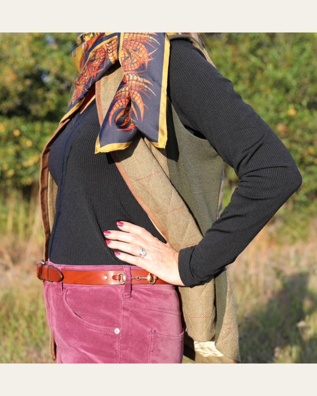 Handcrafted Ascot Bit Leather Belt with Equestrian Detailing