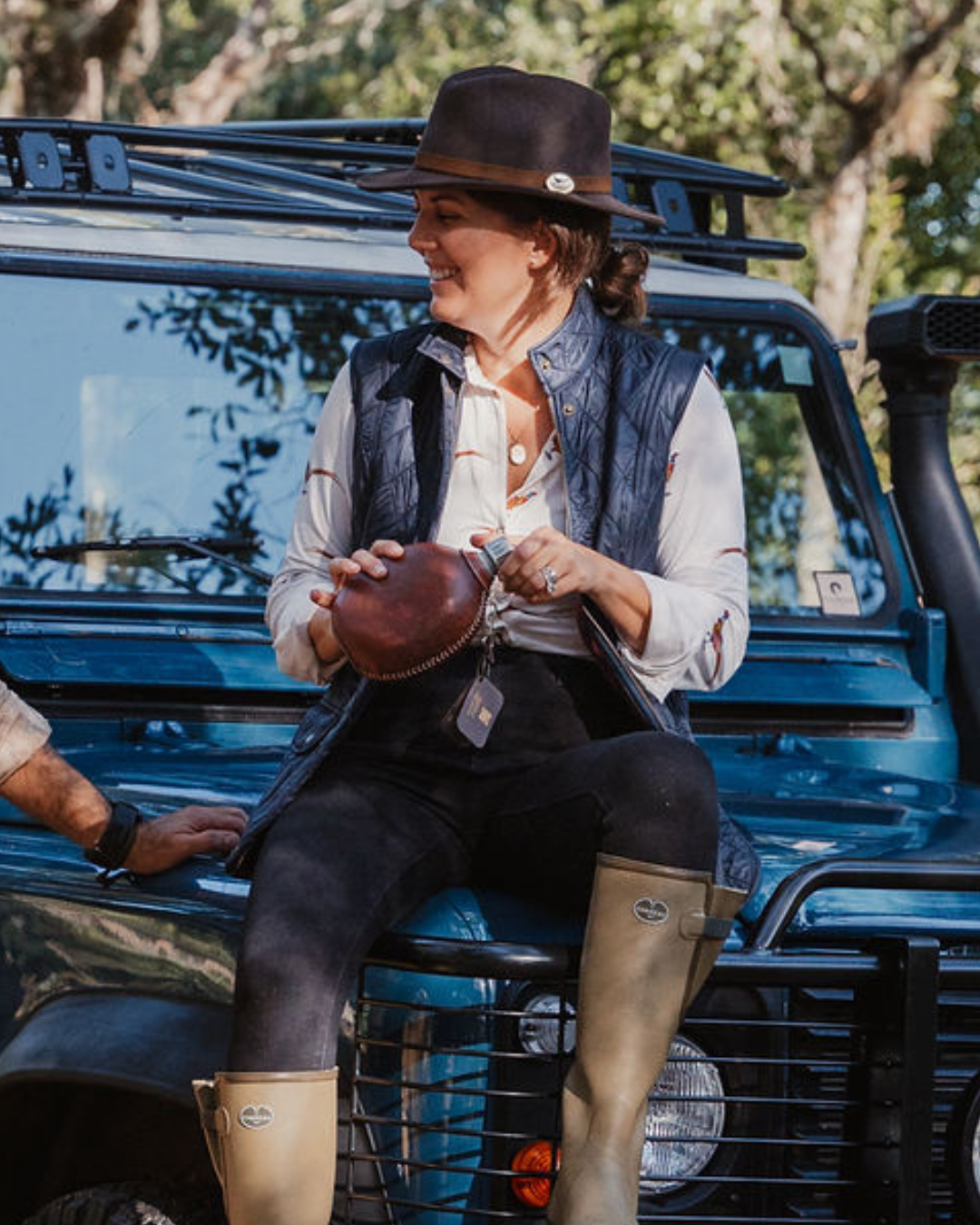 Brown Fedora with Tan Leather Band