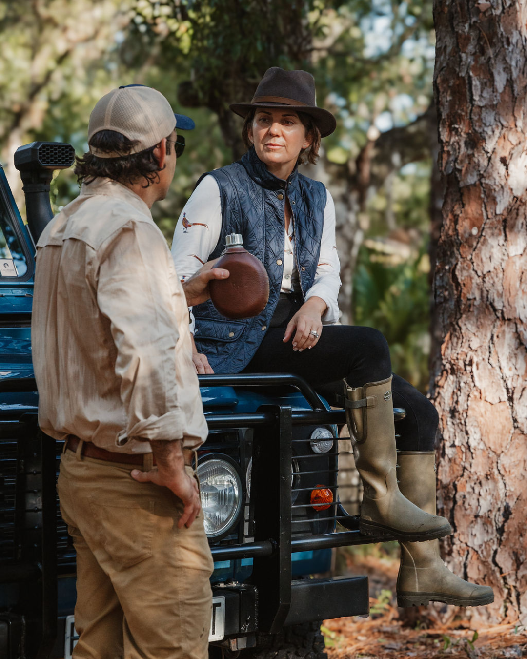 Brown Fedora with Tan Leather Band