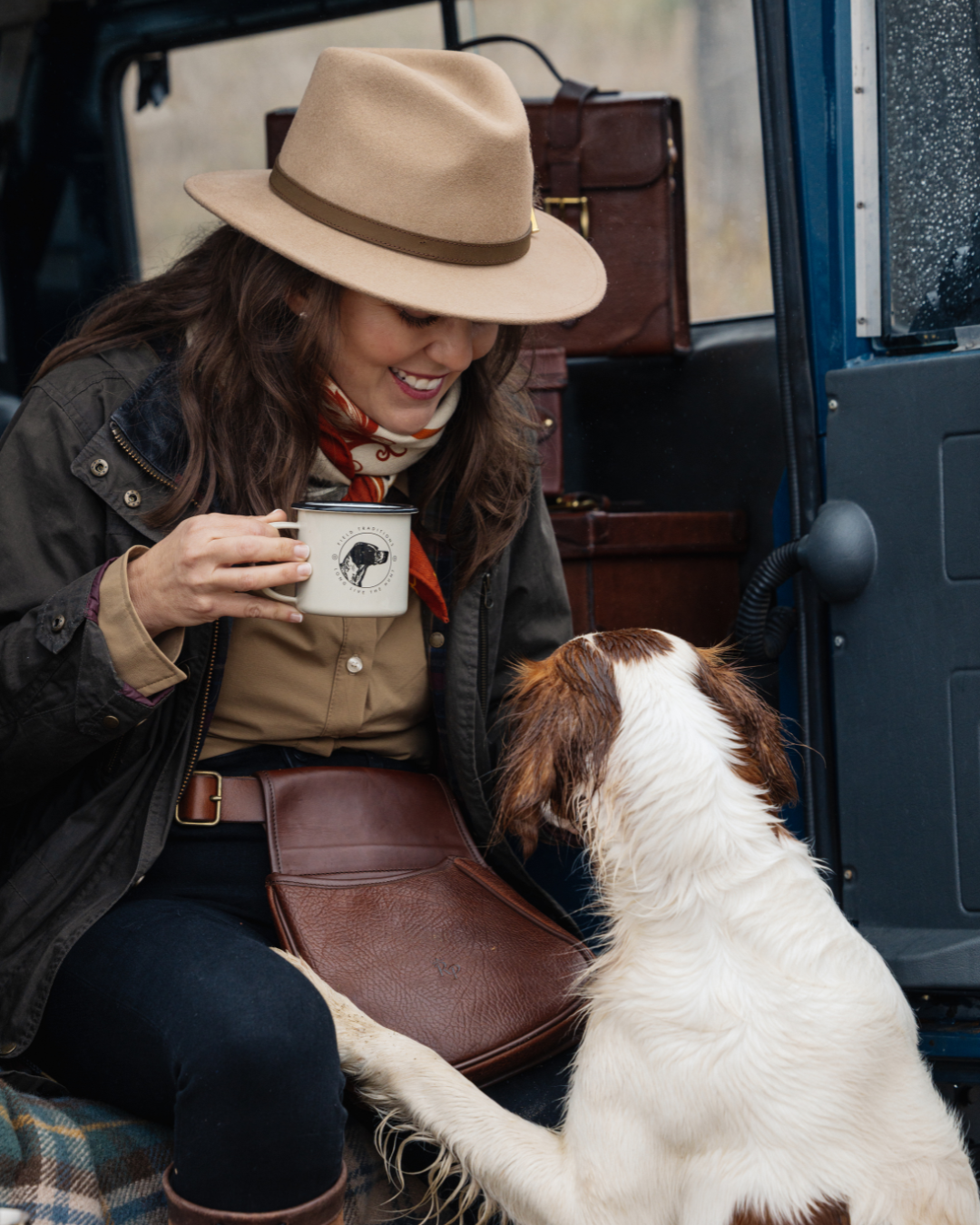Camel Brown Fedora with Tan Leather Band