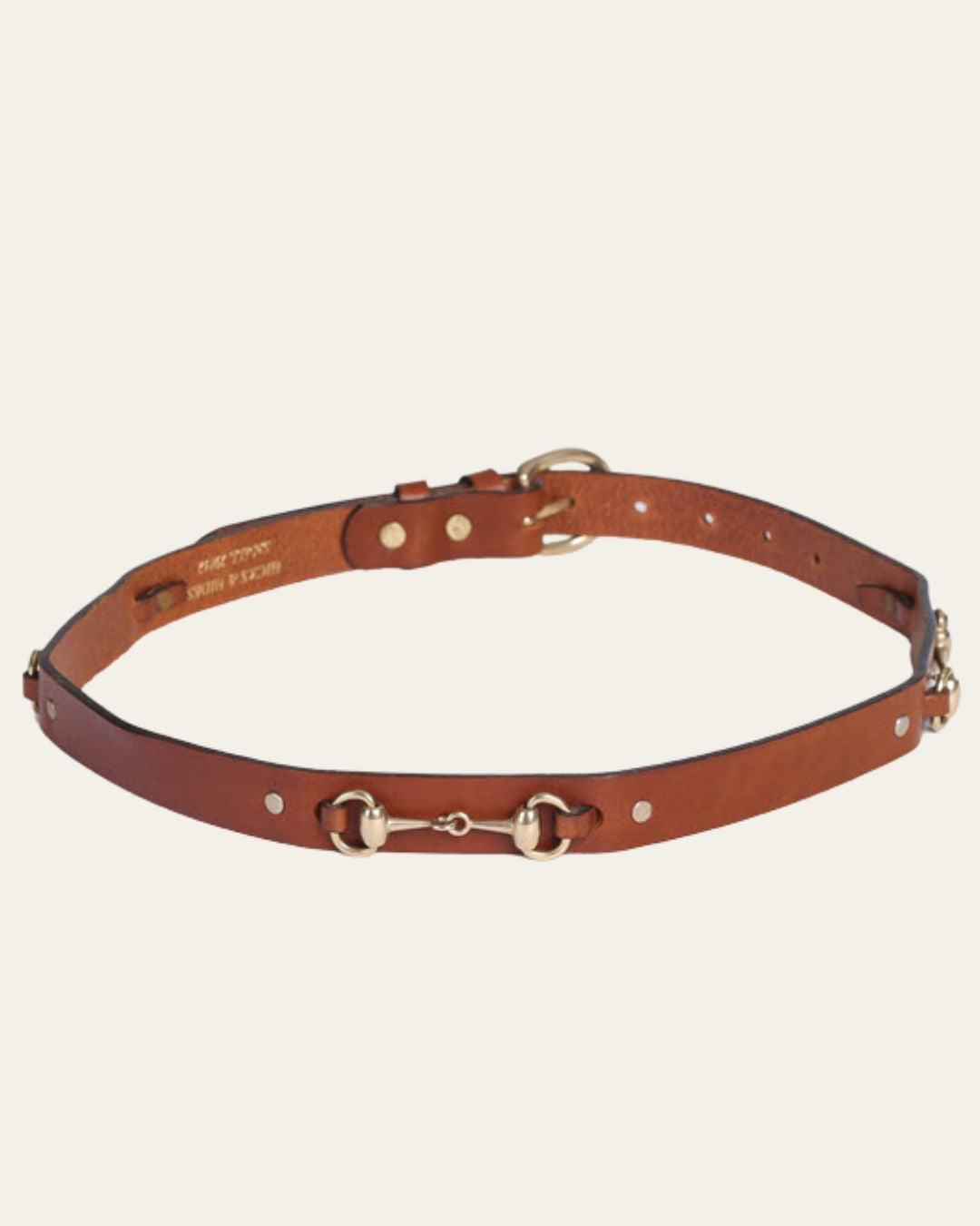 Handcrafted Ascot Bit Leather Belt with Equestrian Detailing