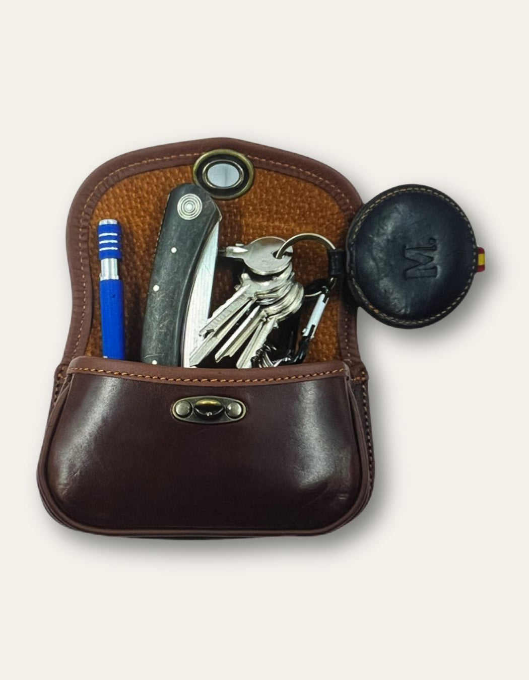 cowhide leather belt bag