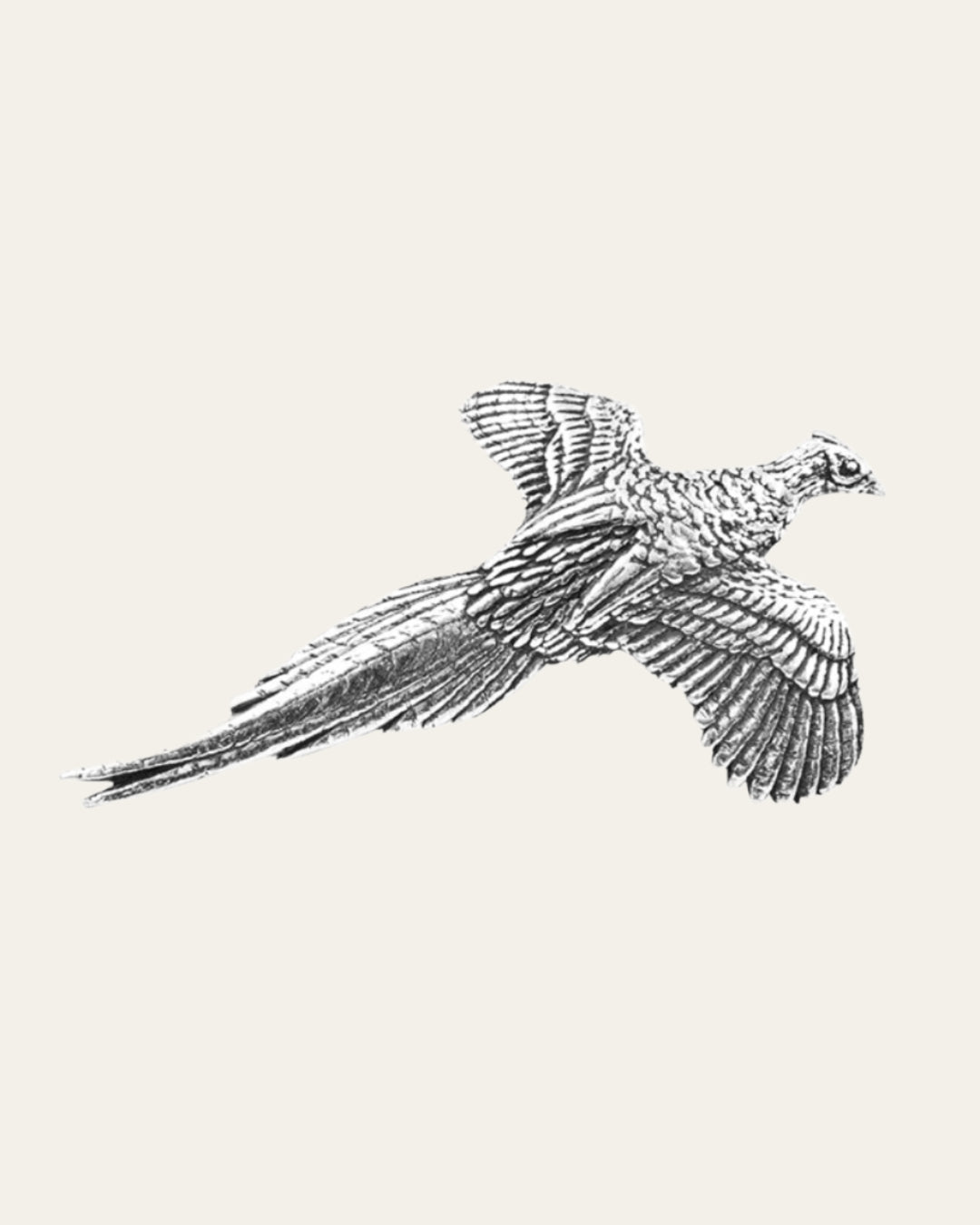 small pheasant pewter pin