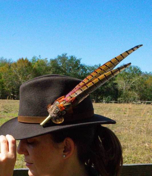 Two Long Pheasant Tail Pin