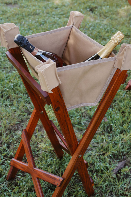 Canvas Campaign Wine Cooler - Wash Stand