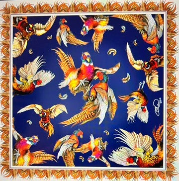 Turf War Pocket Square Navy