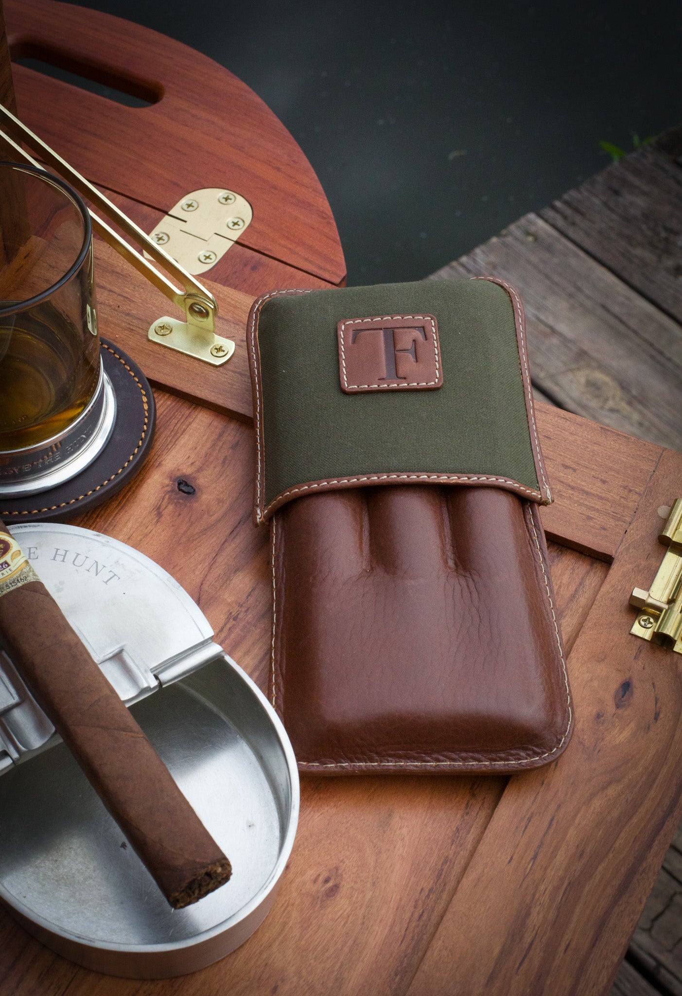 Field Traditions Heritage Canvas 3 Cigar Holder