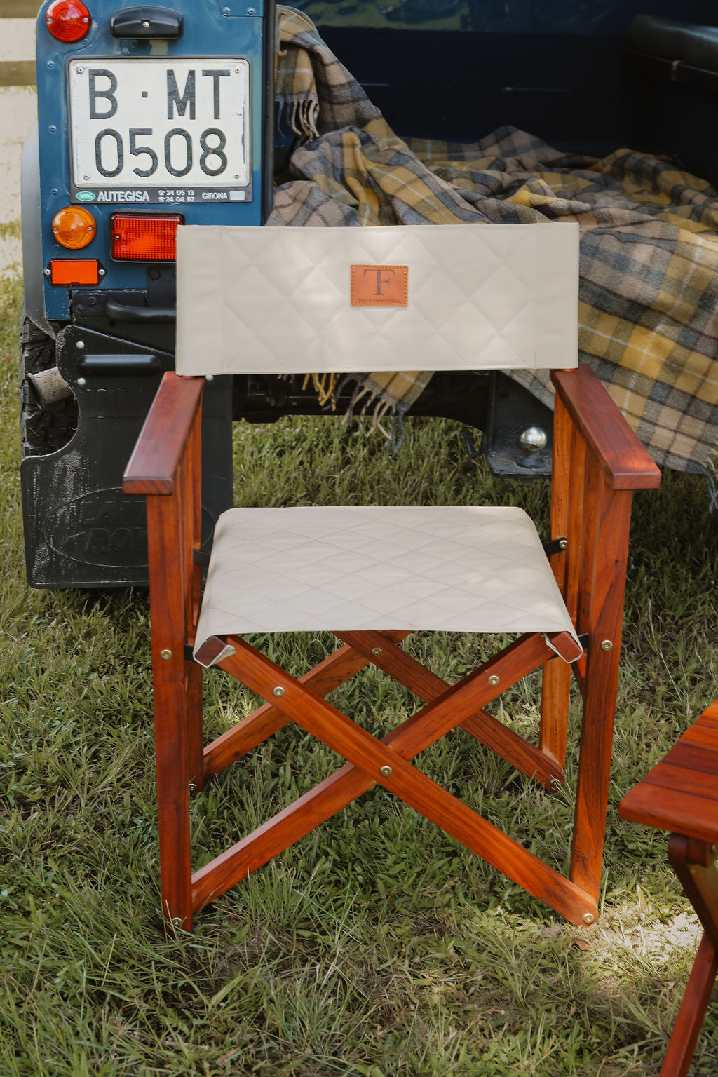 Safari Folding Teak Director's Chair - Ripstop Sand