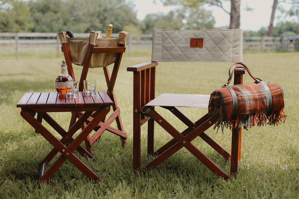 Safari Folding Teak Director's Chair - Ripstop Sand