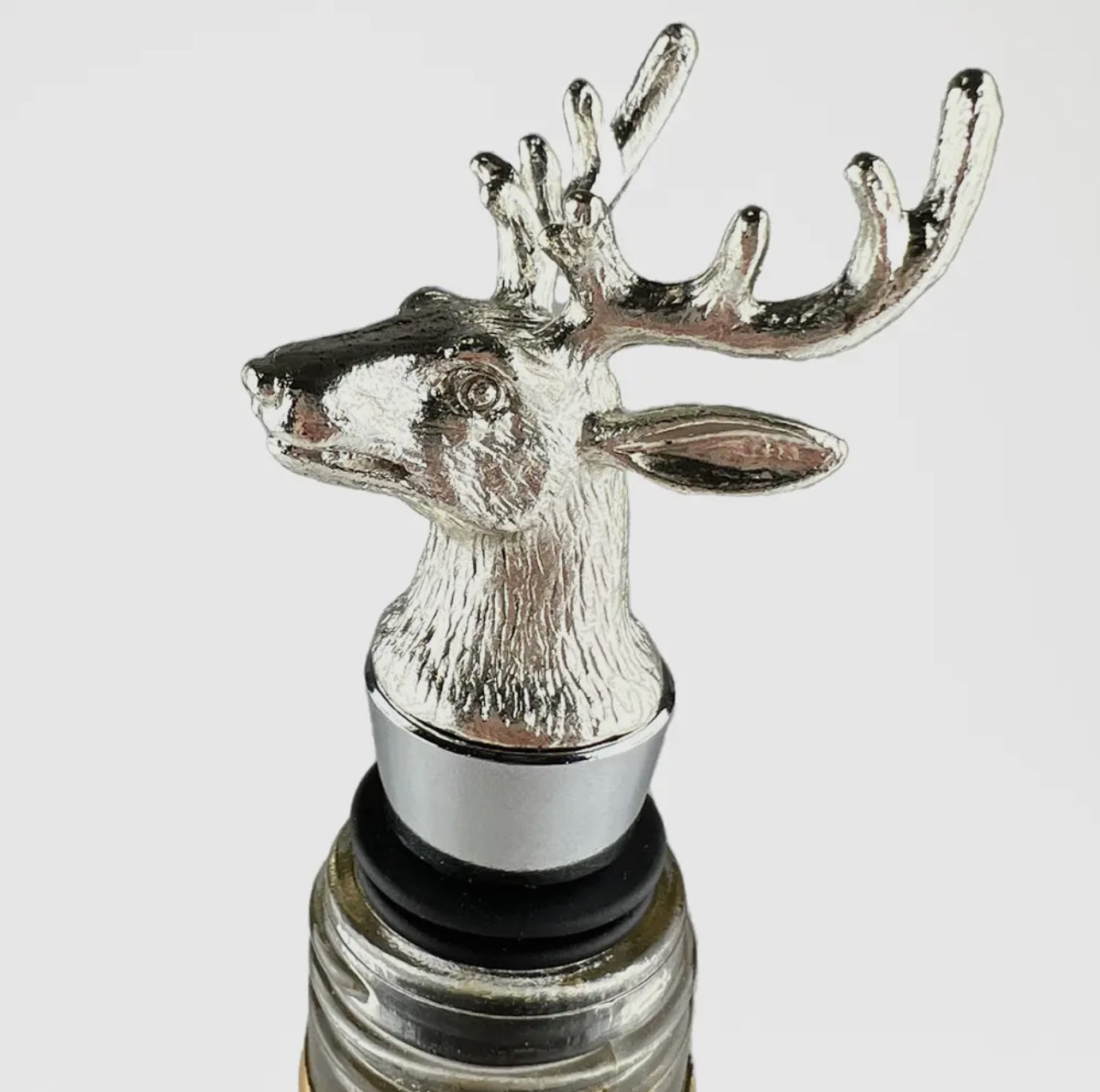 Stag Bottle Stopper - Stainless Steel