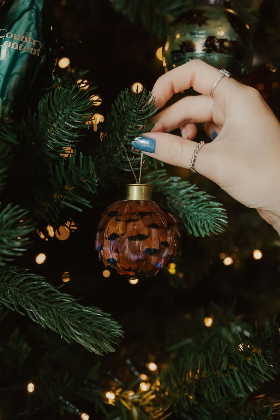 Field Traditions Game Bird Feather Baubles (Set of 4)