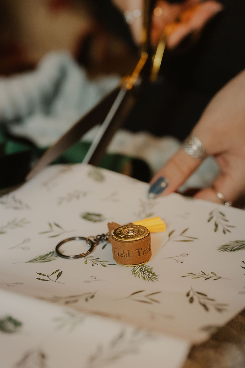 Field Traditions Real Leather Spent Shell Key Chain