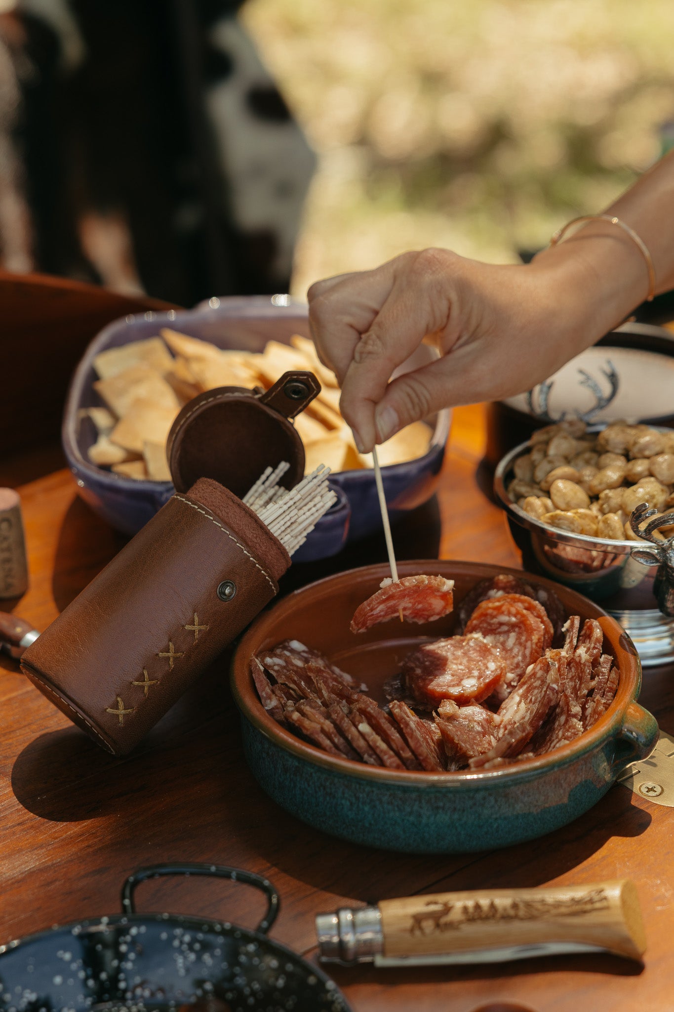 Field Traditions Leather Toothpick Holder