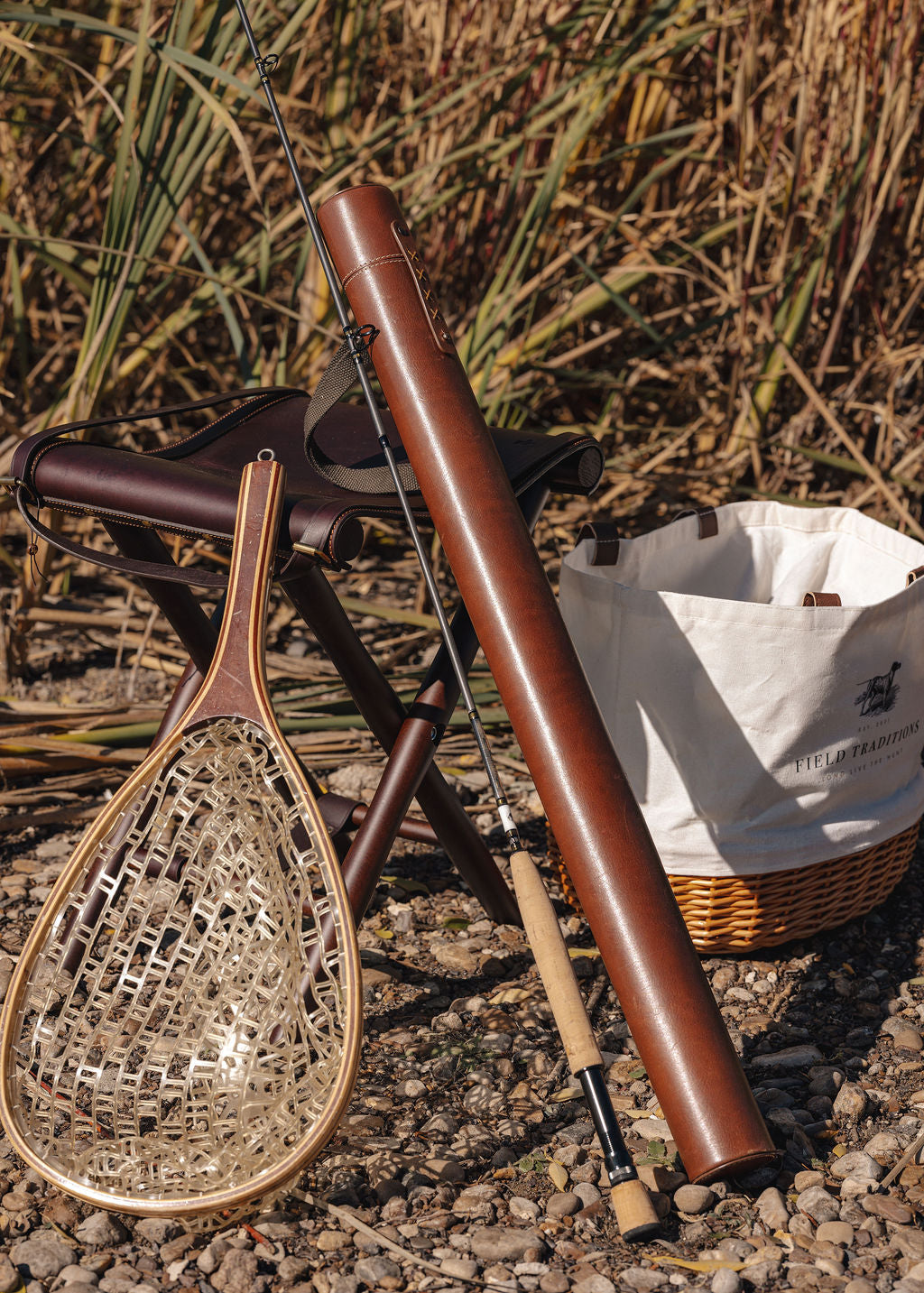 Field Traditions Leather Fly Rod Holder