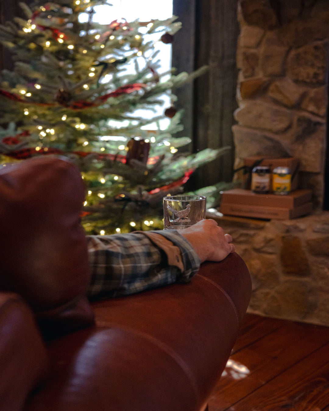 Whiskey Tumbler Glass - Running Pheasant