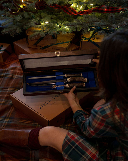 Naturally Shed Stag Horn Carving Set