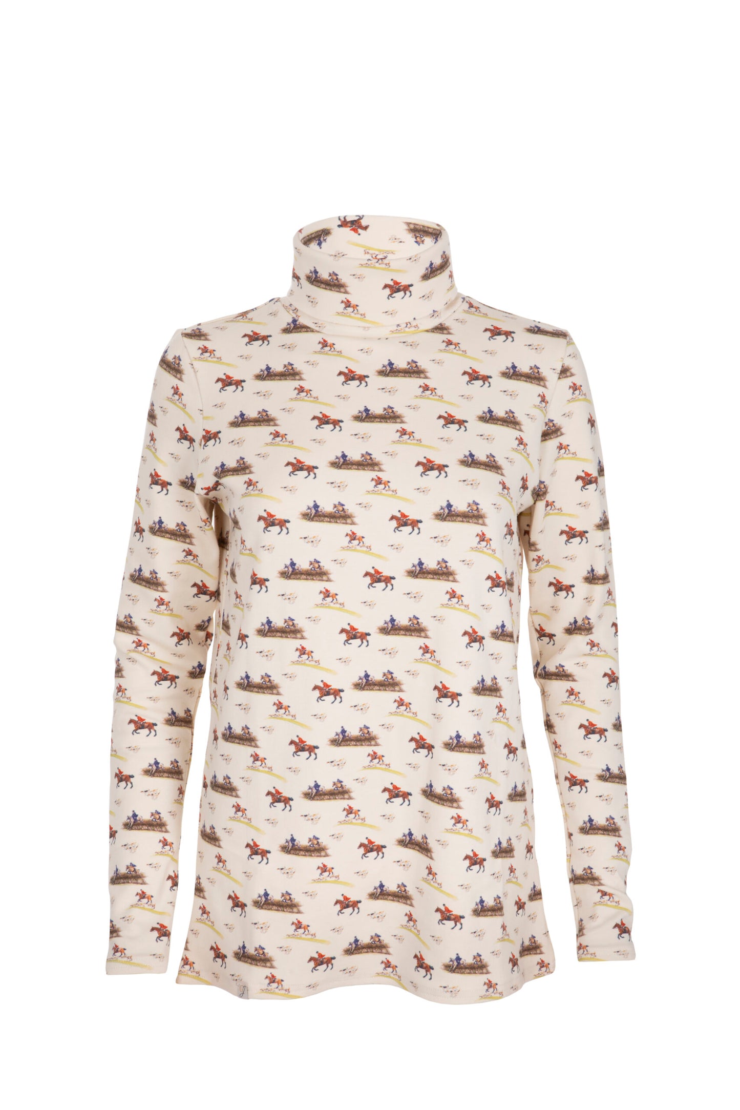 Equestrian-Inspired Hunt Jump Roll Turtle Neck