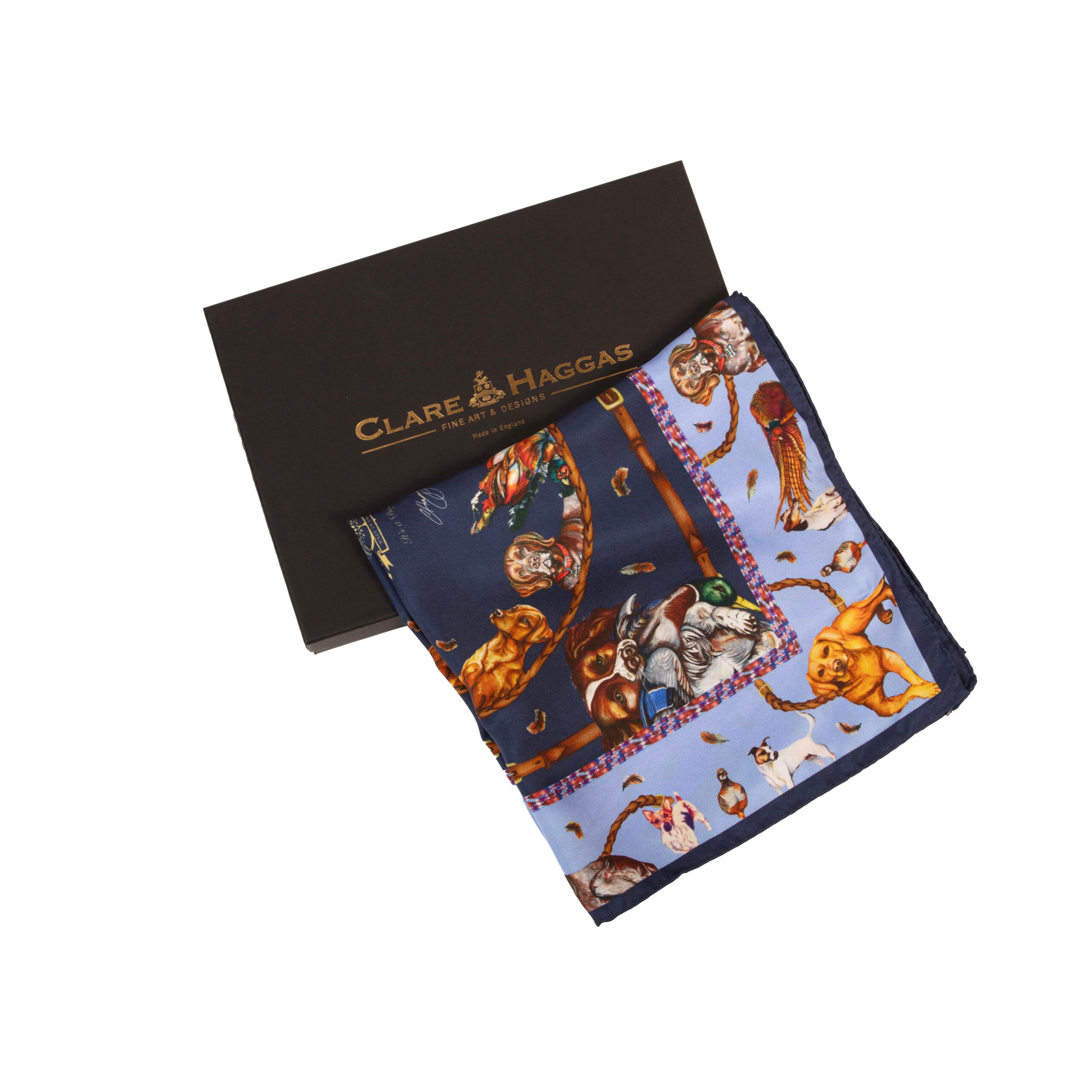 Field Traditions Silk Scarf for Dog Lovers