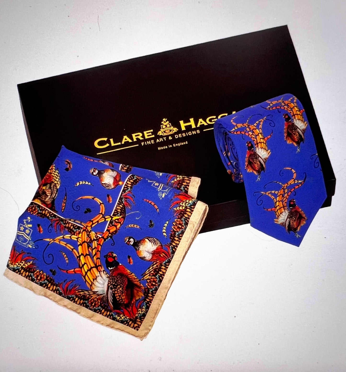 Bruce Admiral Blue Silk Pocket Square